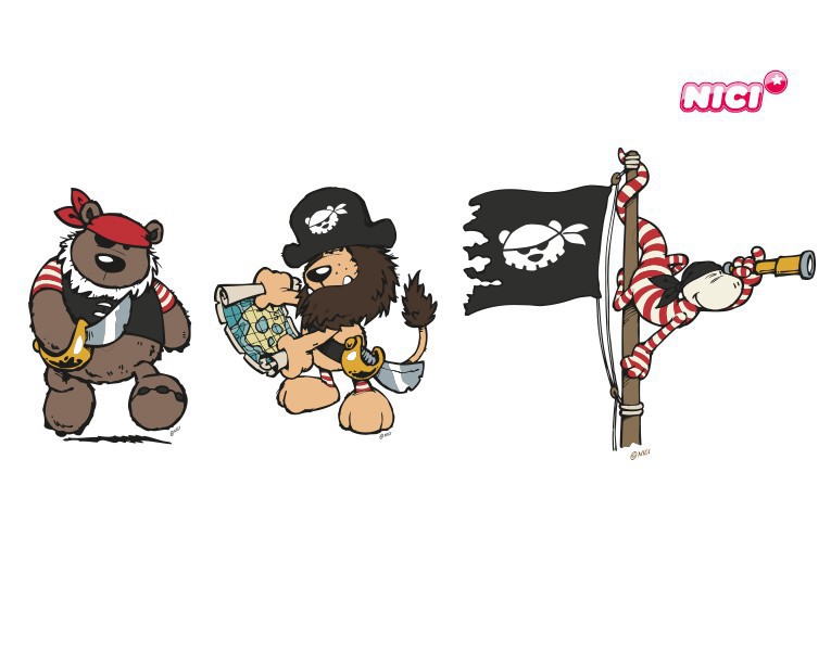 Wandtattoo NICI - Pirates - Piraten auf hoher See
