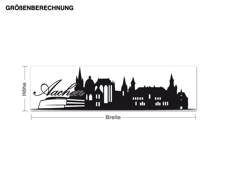 Wandtattoo Skyline Aachen