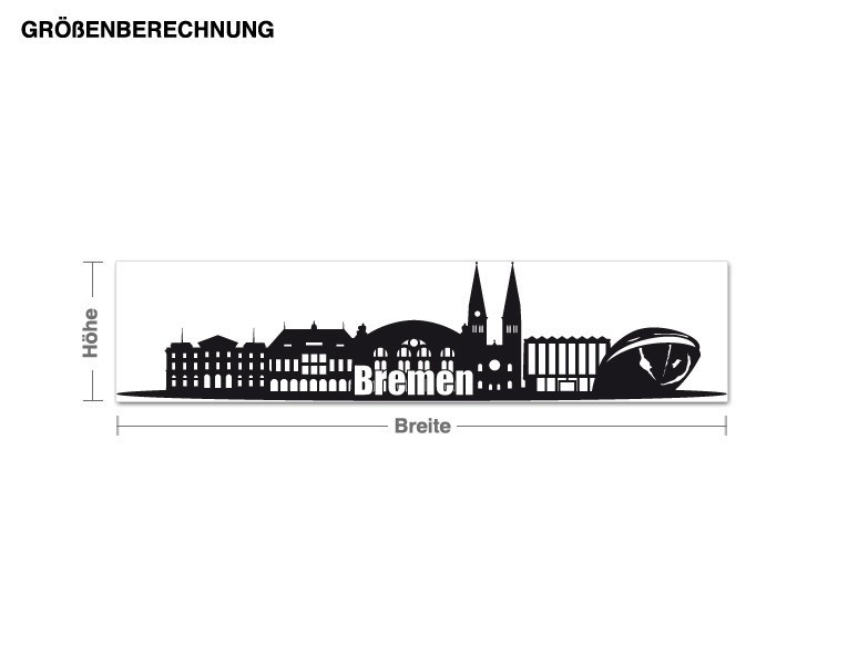 Wandtattoo Skyline von Bremen