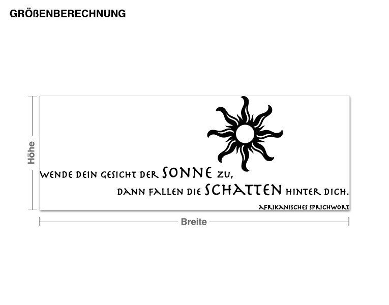 Wandtattoo Sonne und Schatten