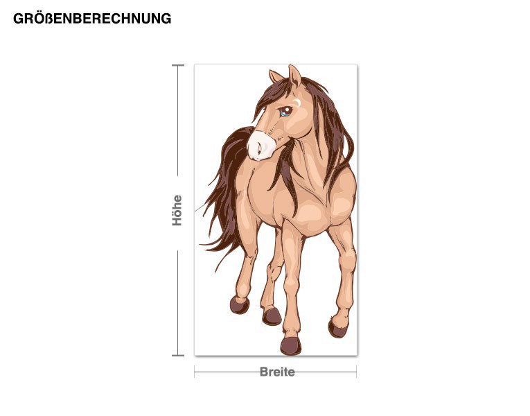 Wandtattoo NICI - Soulmates Pferd Moon - Pferd in braun