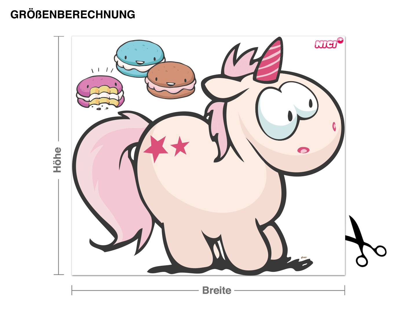 Wandtattoo NICI - Theodor & Rainbow Flair mit Eis