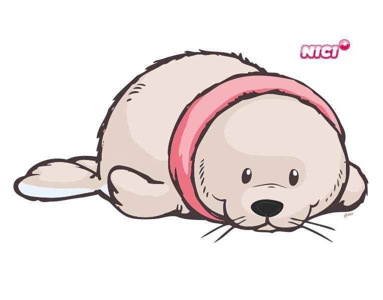 Wandtattoo NICI - White World - Baby Robbe