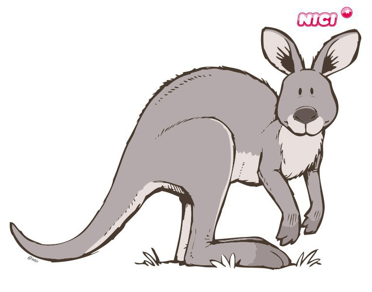 Wandtattoo NICI - Wild Australia - Känguru Mama
