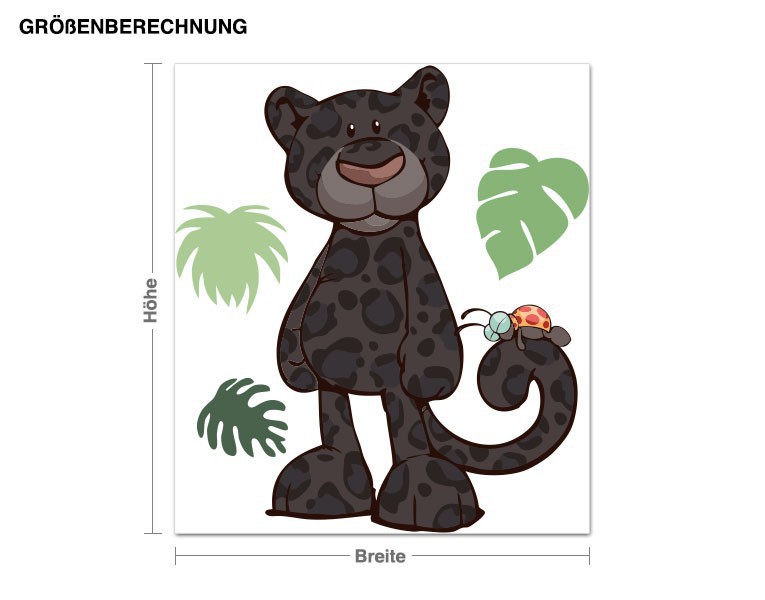 Wandtattoo NICI - Wild Friends - schwarzer Panter