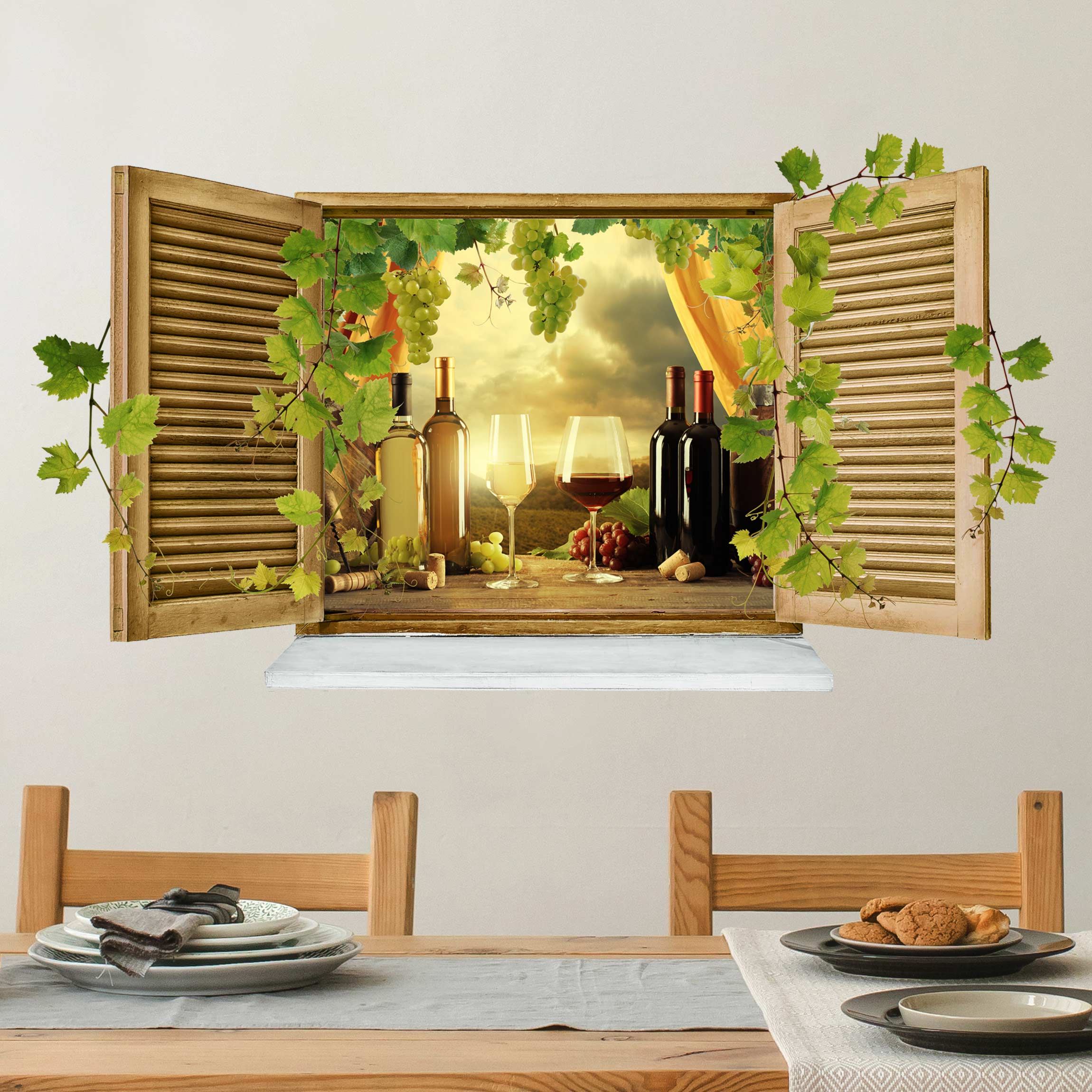 Wandtattoo Wein Stillleben