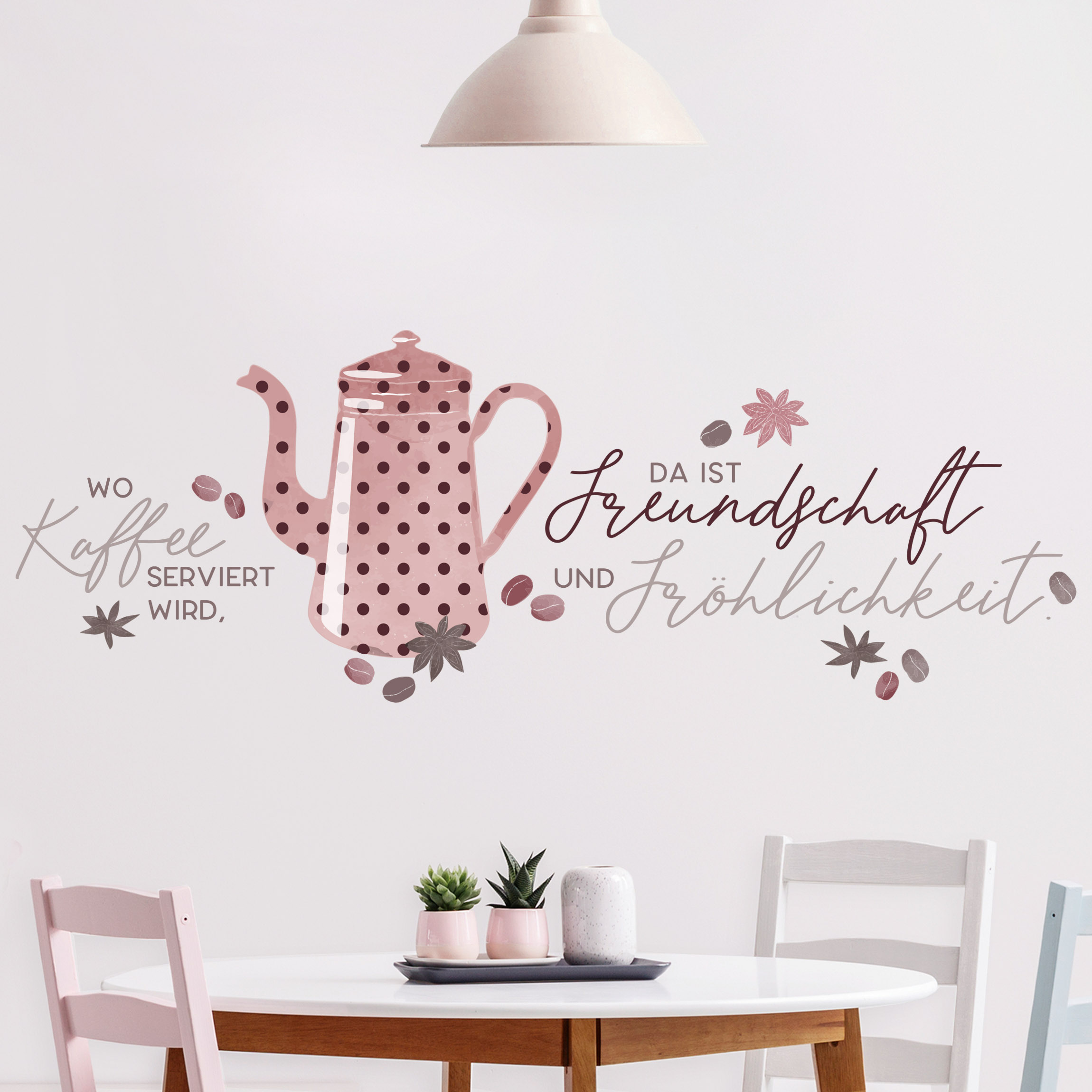 Wandtattoo Wo Kaffee serviert wird