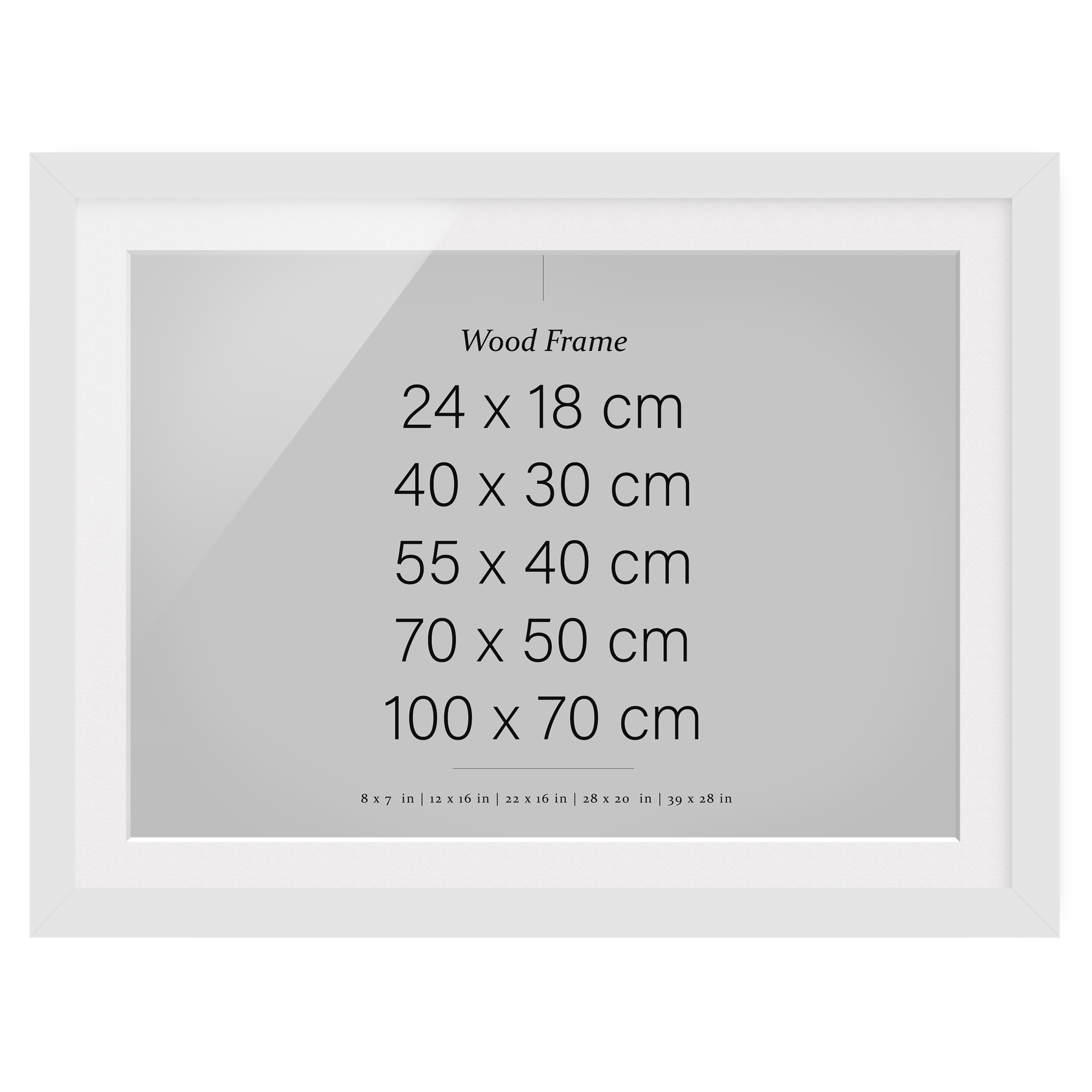 Zubehör Bilderrahmen Weiß Quer 4:3