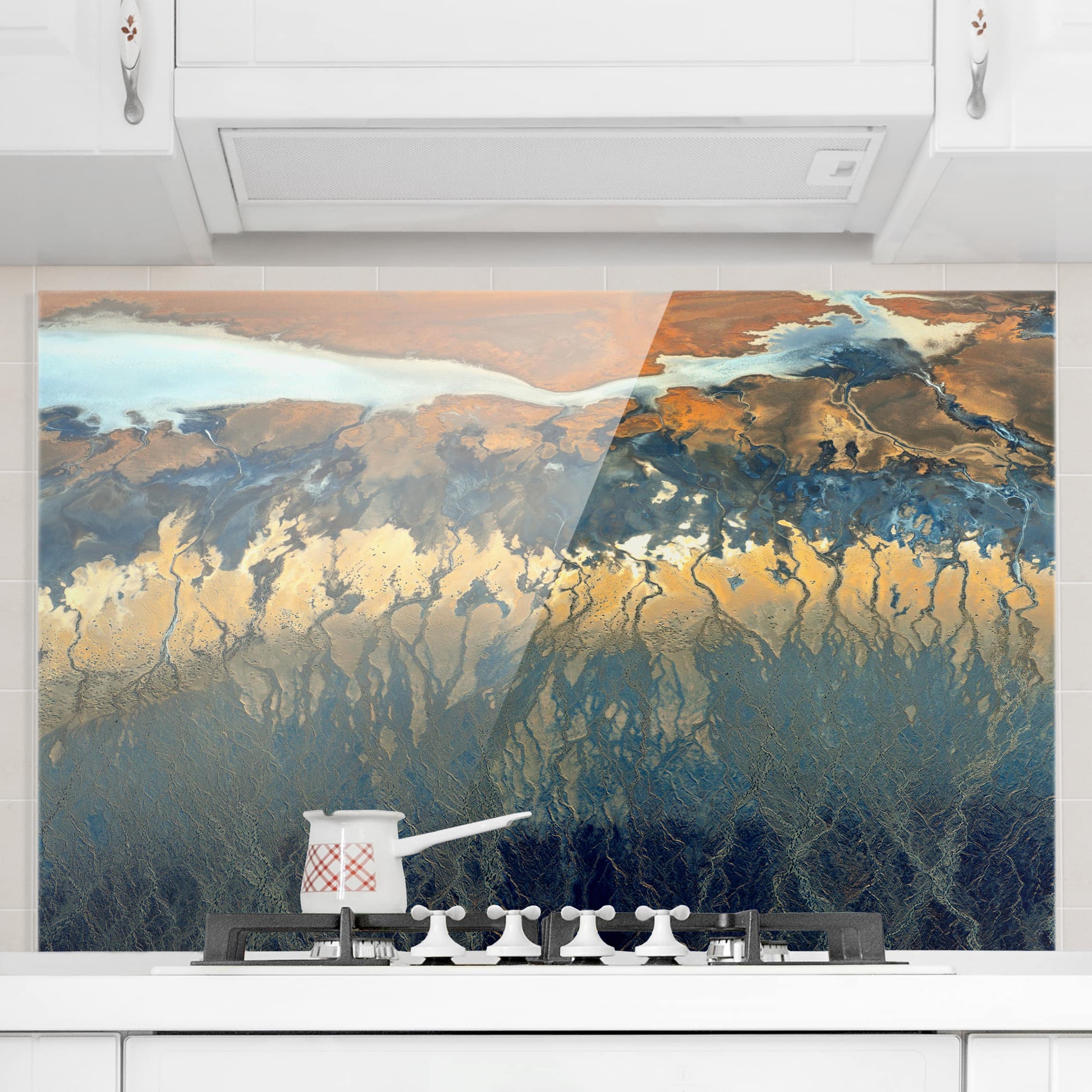 Glas Spritzschutz - Querformat 3:2 Kalifornien aus der Luft