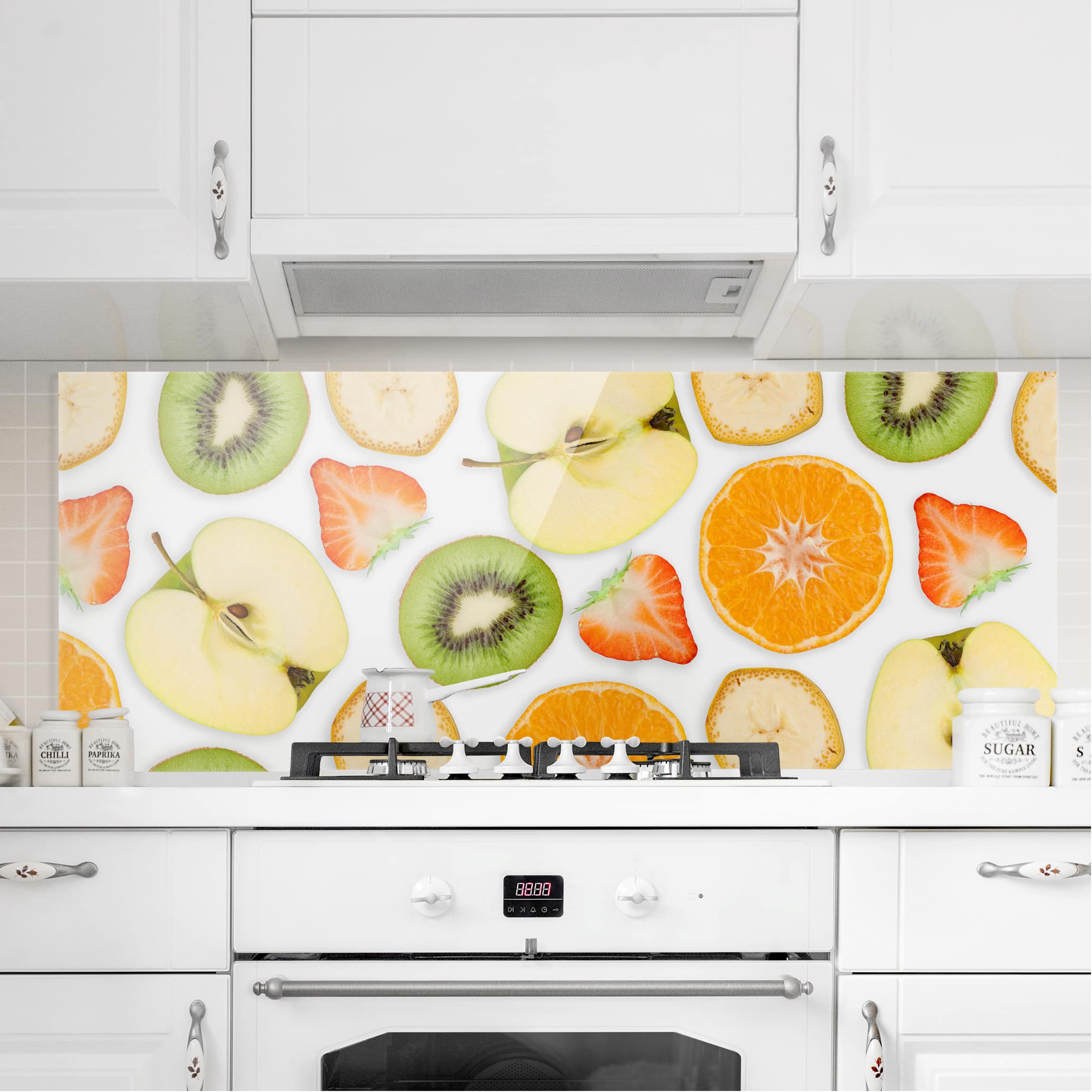 Glas Spritzschutz - Panorama Bunter Obst Mix