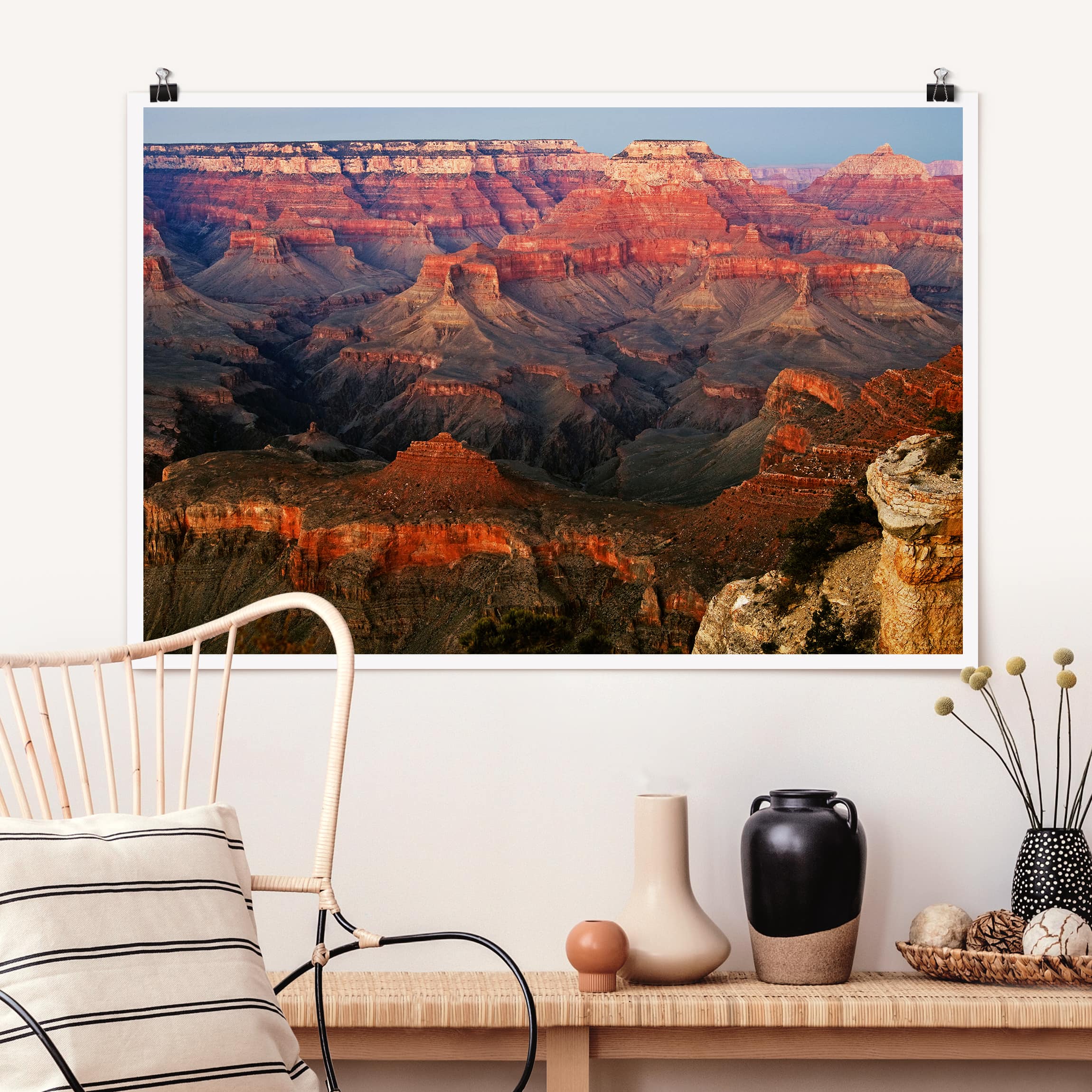 Poster - Querformat Grand Canyon nach dem Sonnenuntergang