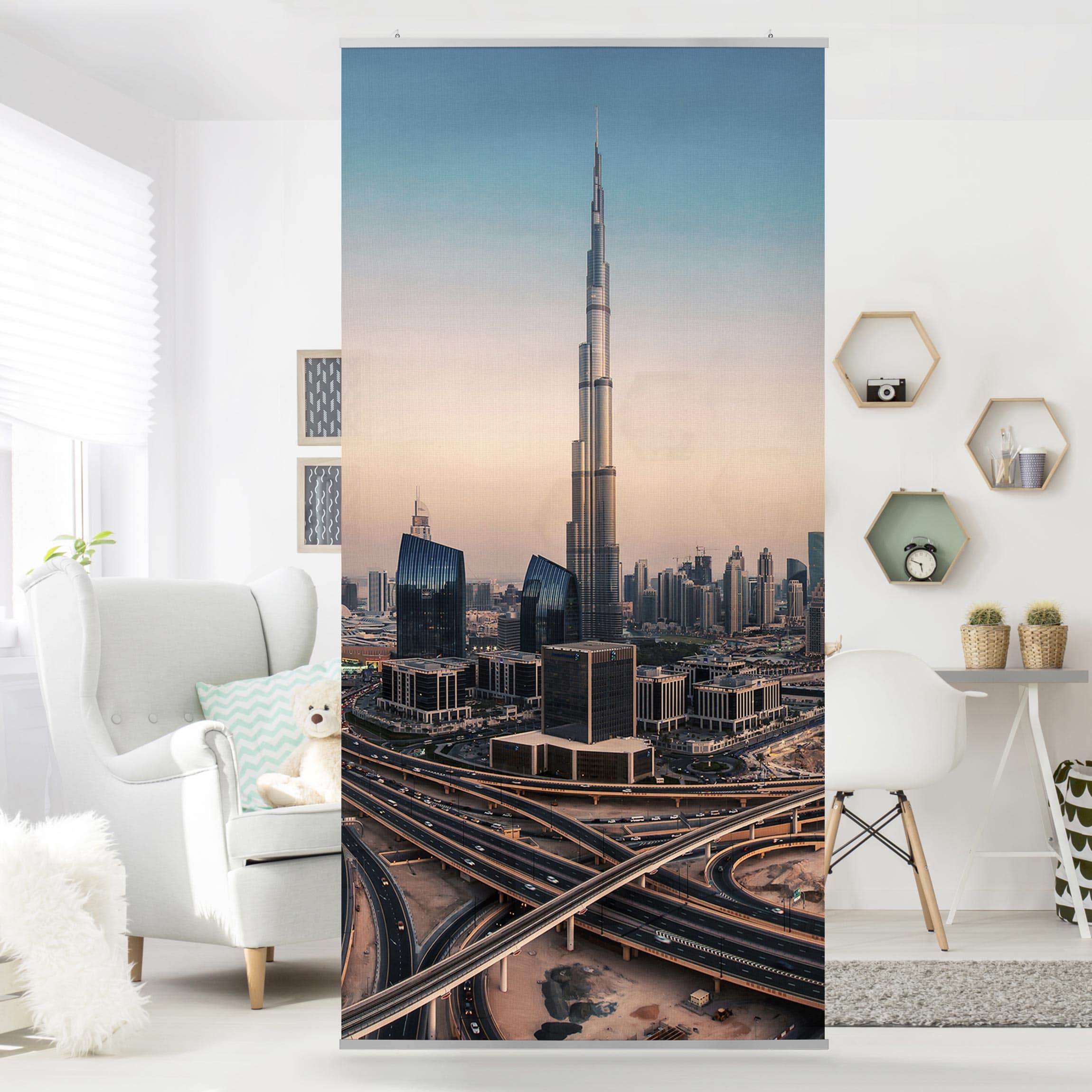 Raumteiler Abendstimmung in Dubai