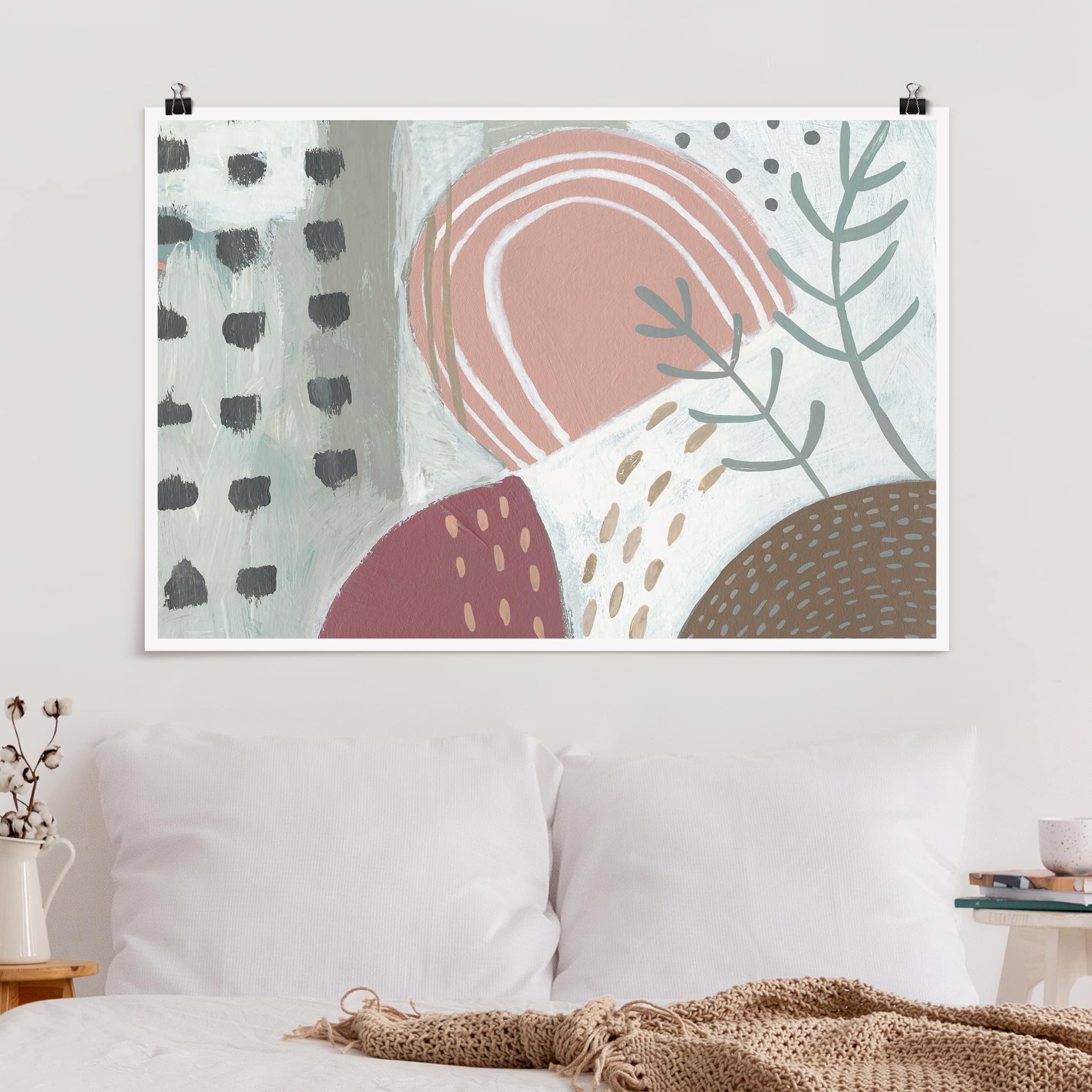 Poster - Querformat Karneval der Formen in Beere I