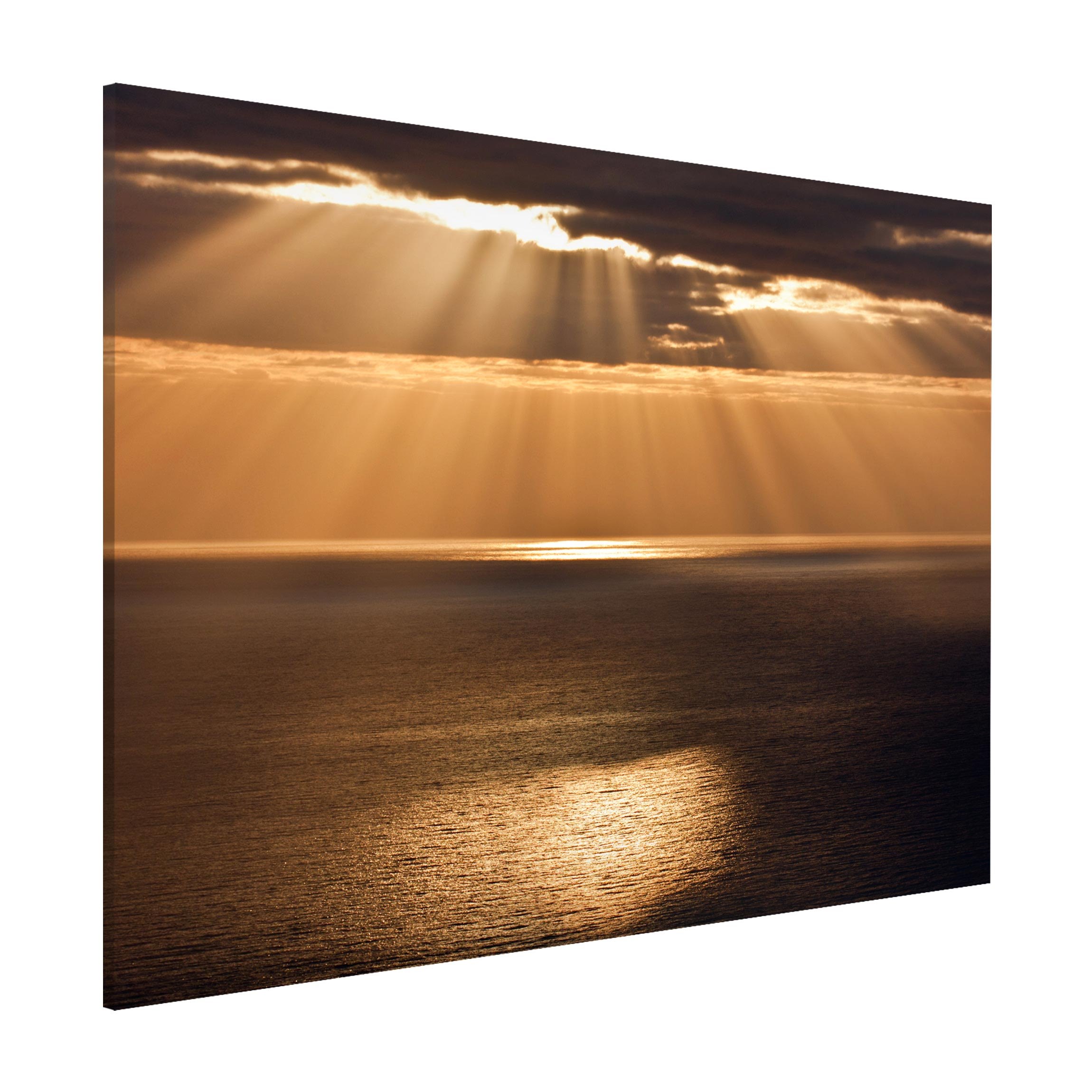 Magnettafel - Querformat 4:3 Sonnenstrahlen über dem Meer
