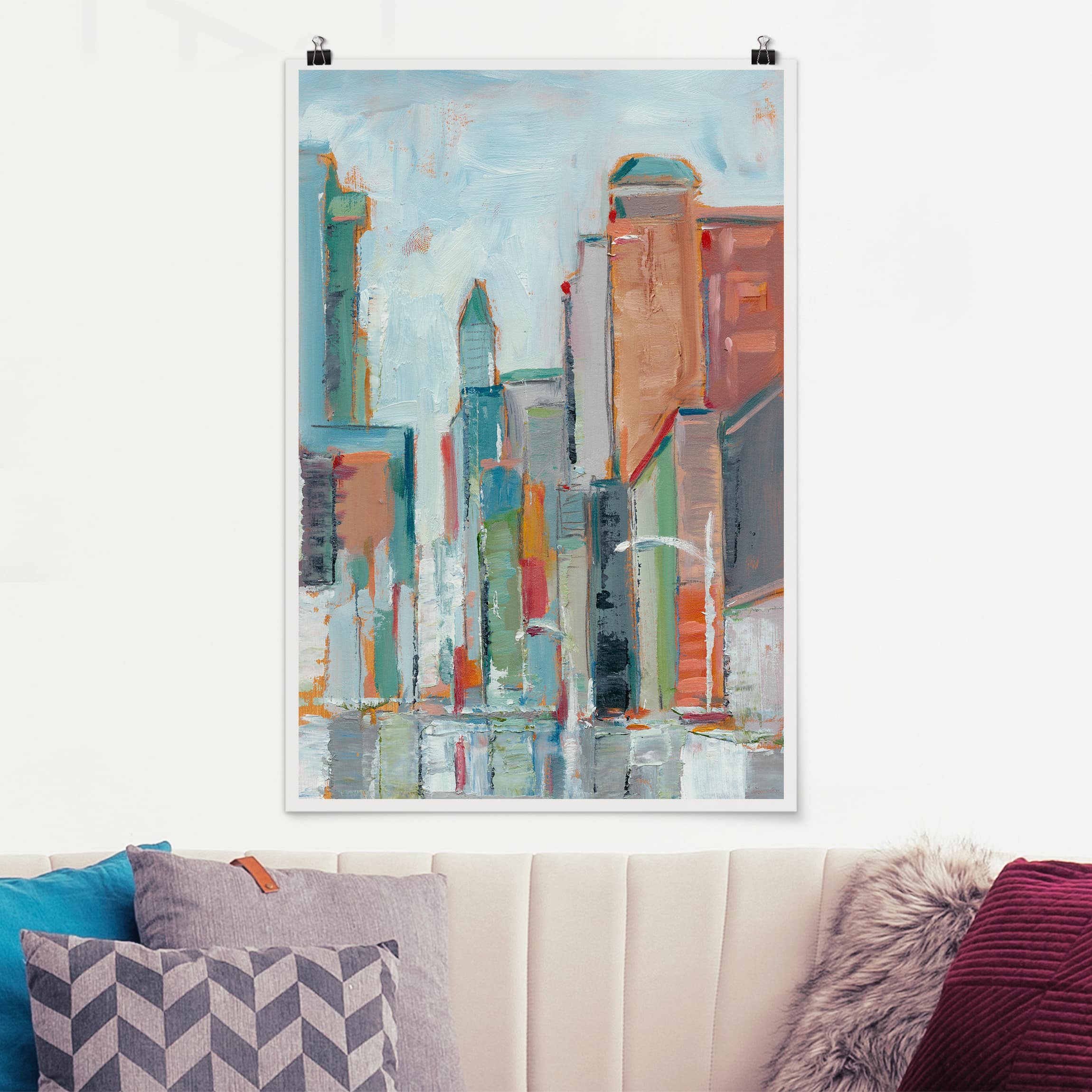 Poster - Hochformat Zeitgenössische Innenstadt I