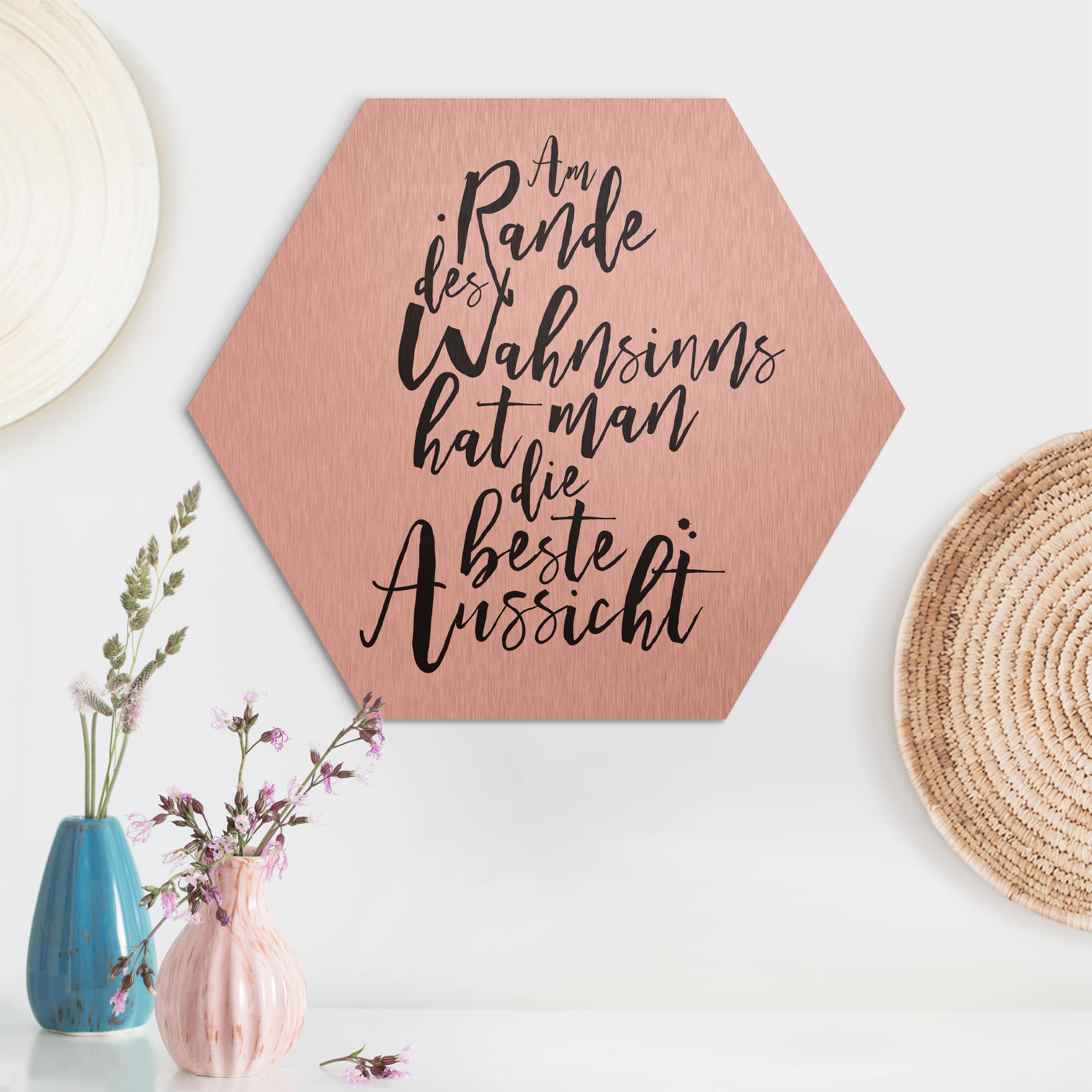 Hexagon-Alu-Dibond Bild Am Rande des Wahnsinns