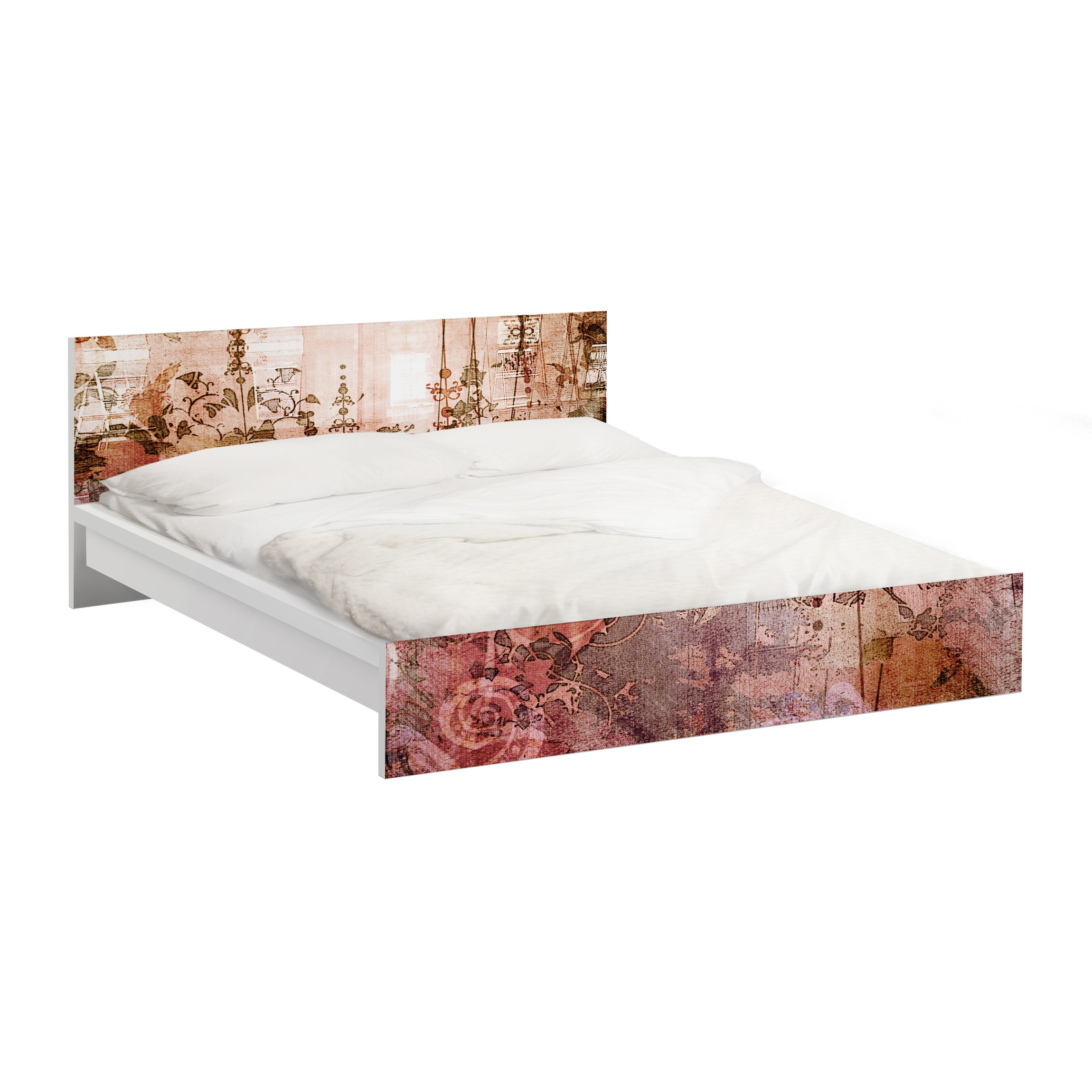 Möbelfolie für IKEA Malm Bett 140 cm Breite Old Grunge