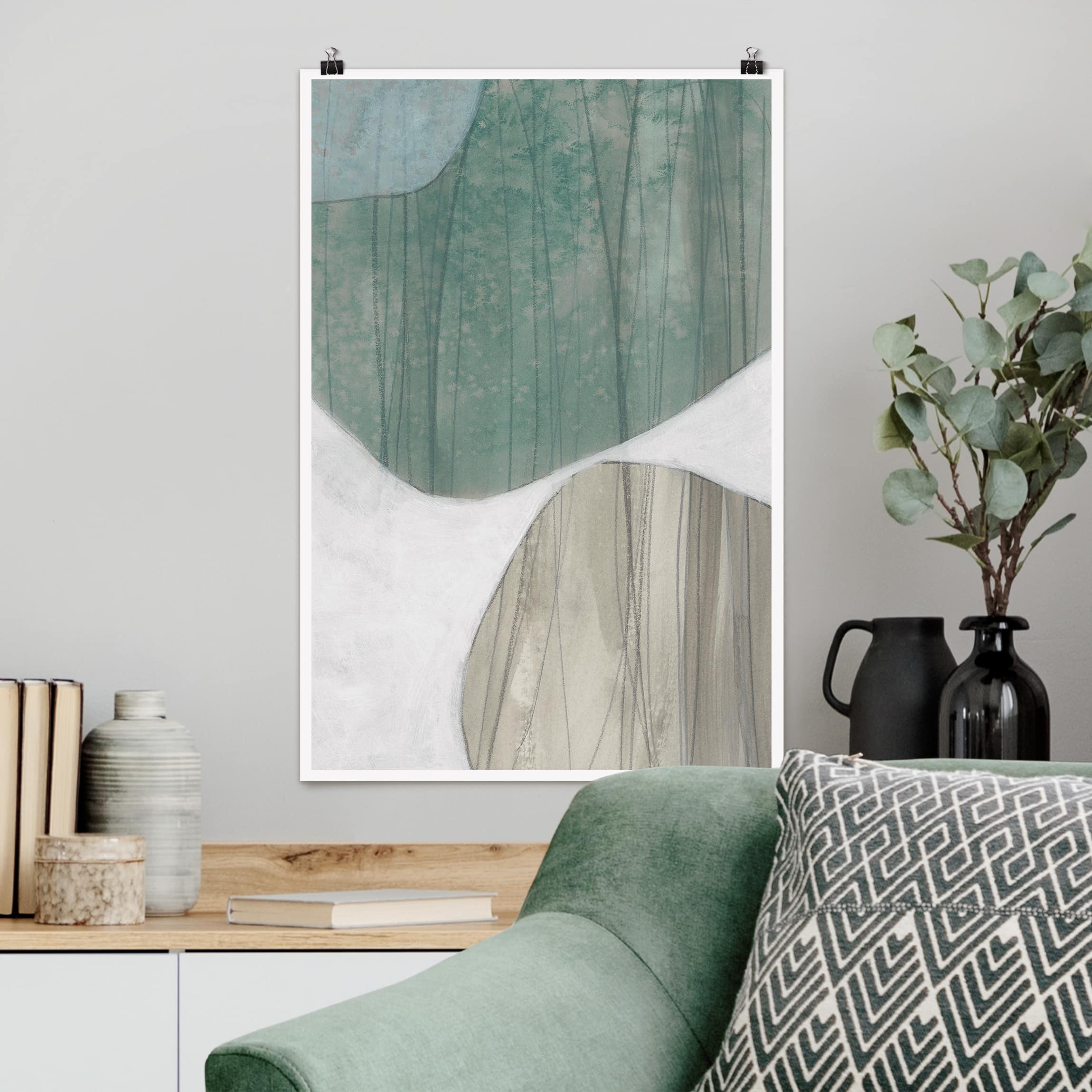 Poster - Hochformat Jadesteine II