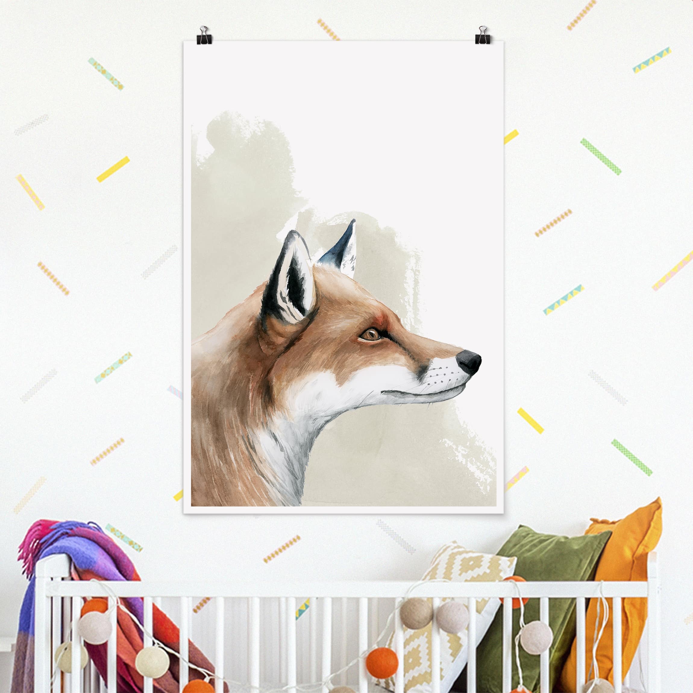 Poster - Hochformat Waldfreunde - Fuchs