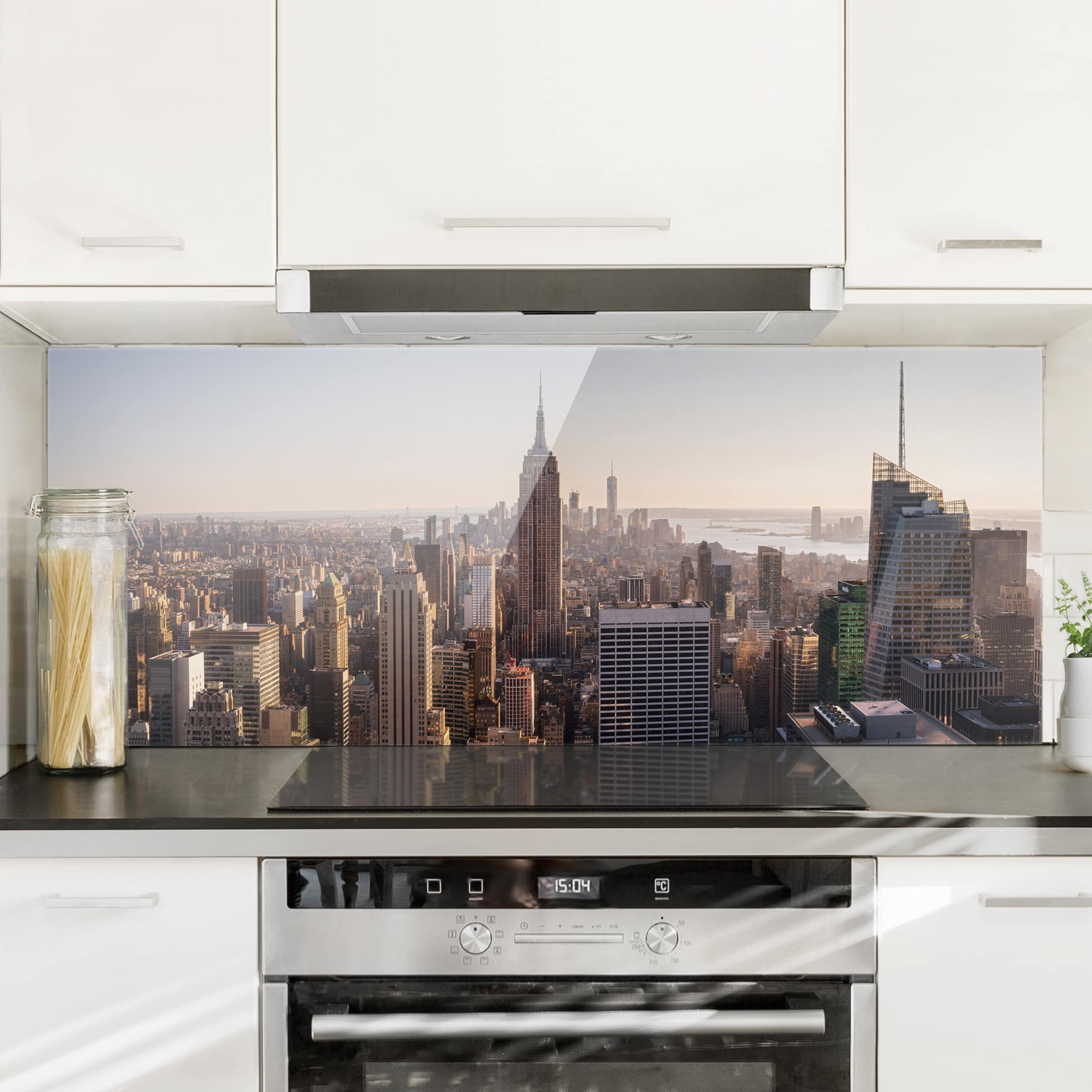 Glas Spritzschutz - Panorama Blick vom Top of the Rock