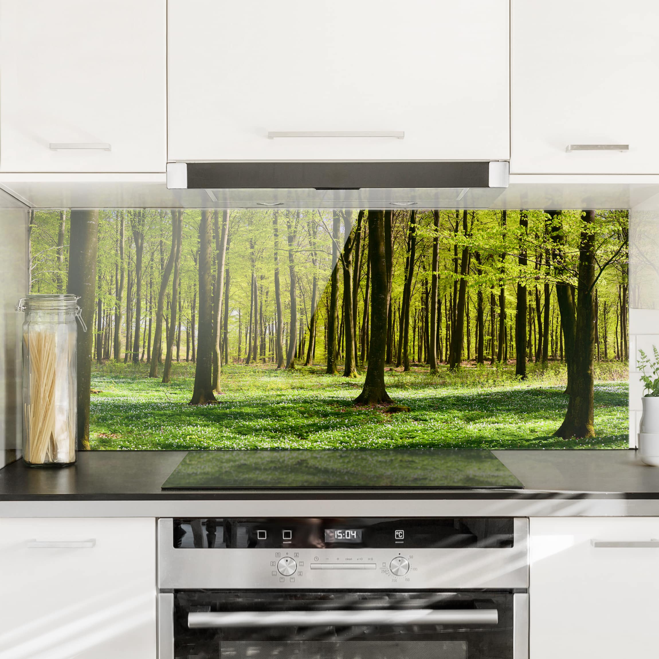 Glas Spritzschutz Waldwiese