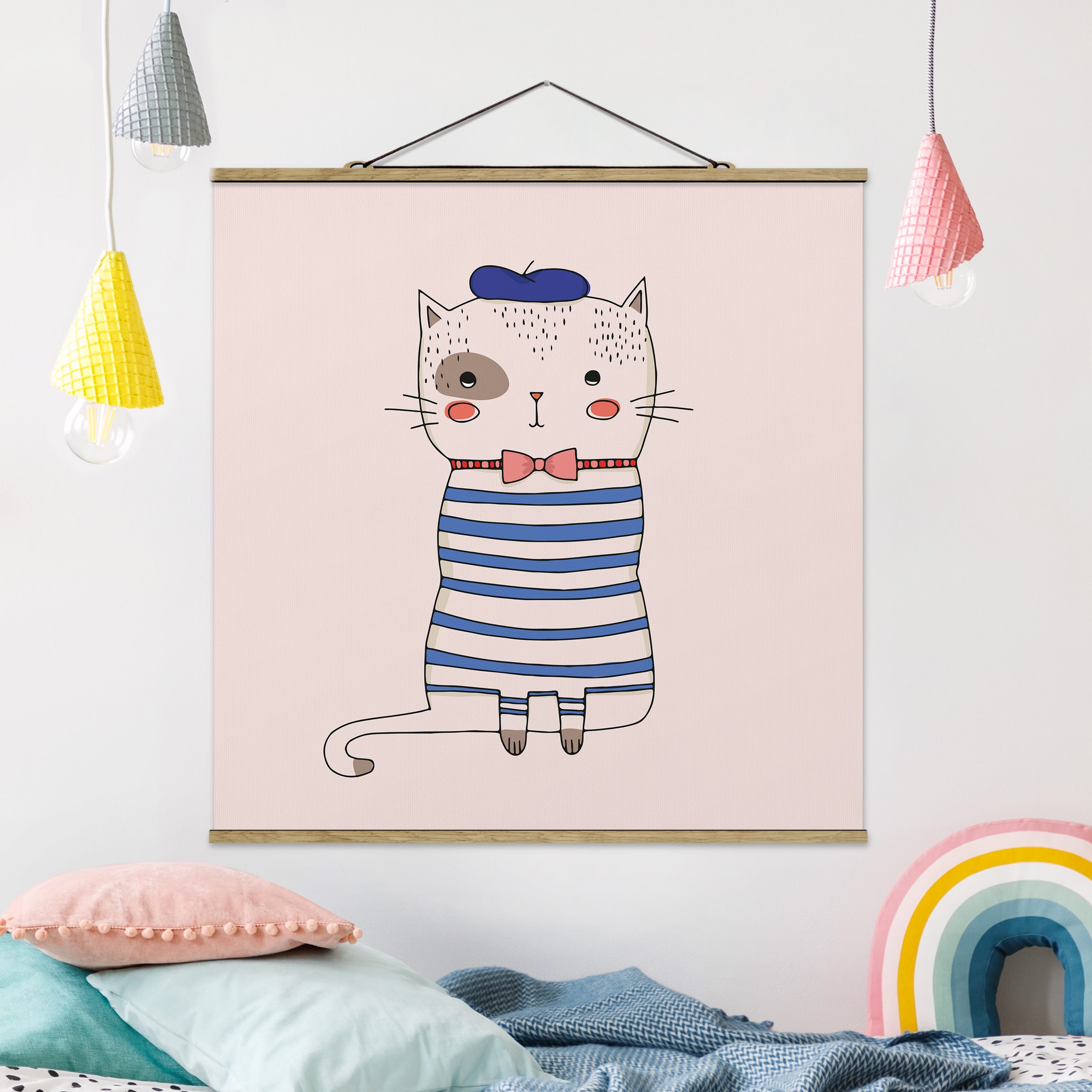 Stoffbild Katze in Frankreich