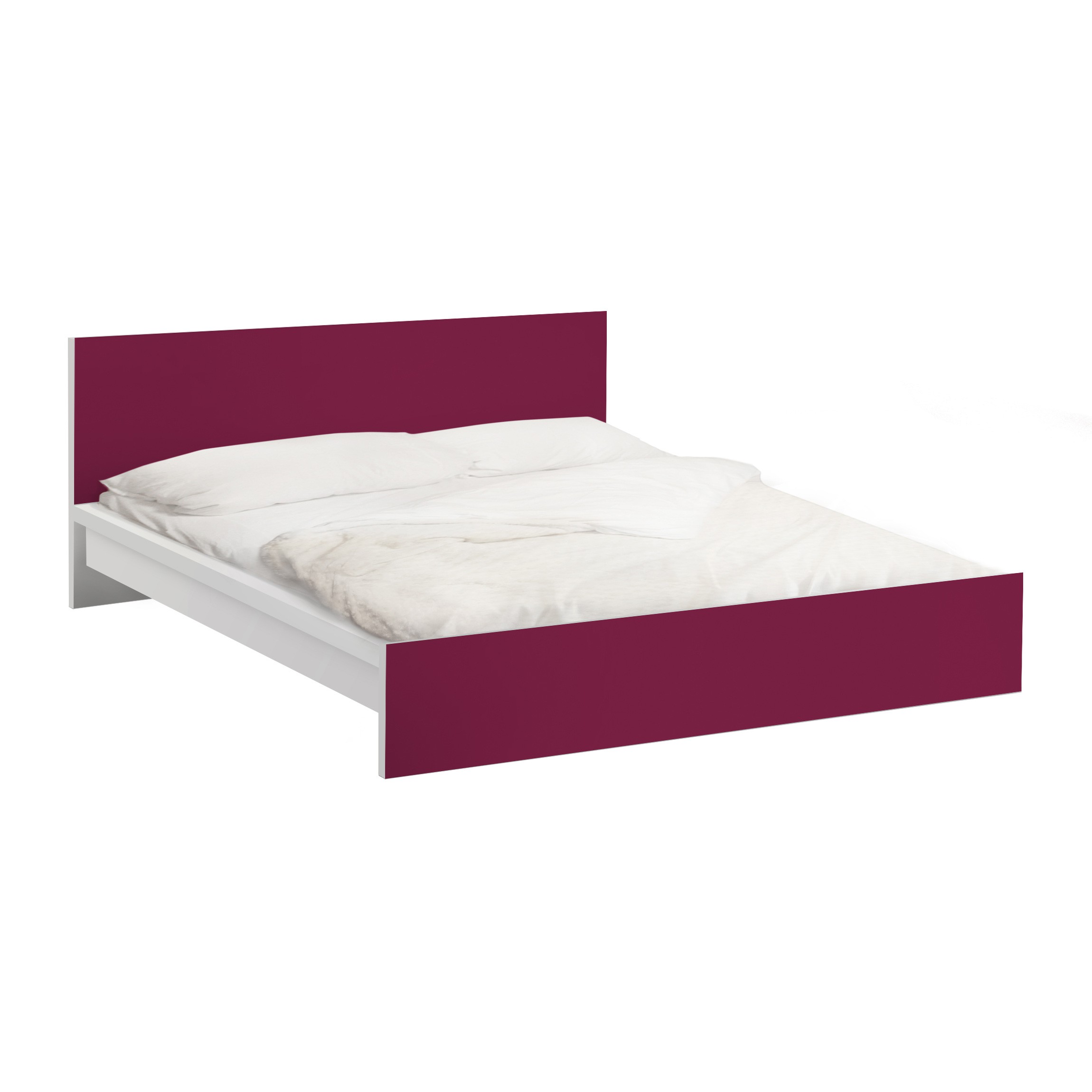 Möbelfolie für IKEA Malm Bett 180 cm Breite Colour Wine Red