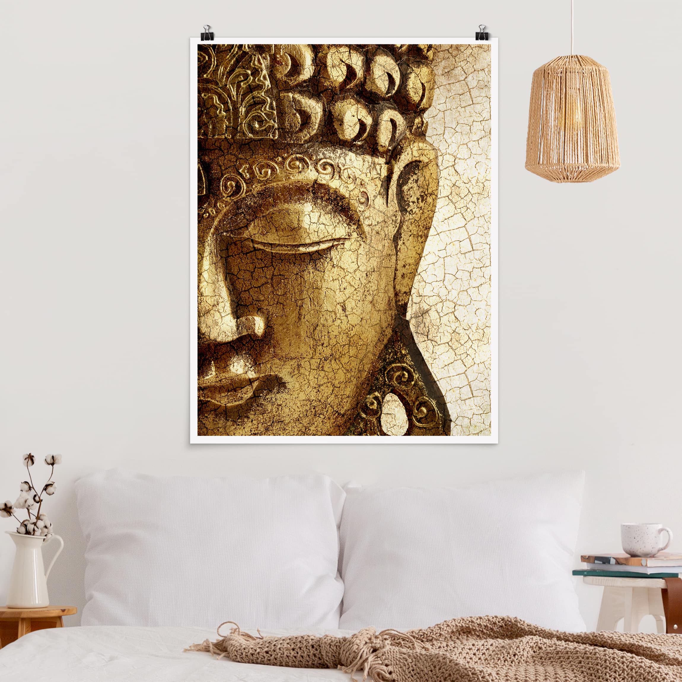 Poster Matt inkl. Posterklammern Vintage Buddha