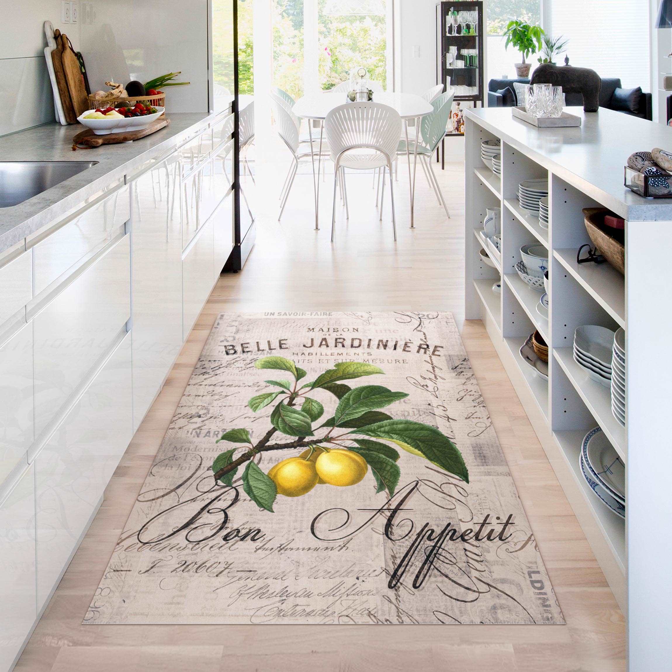 Vinylteppich Shabby Chic Collage - Pflaumen