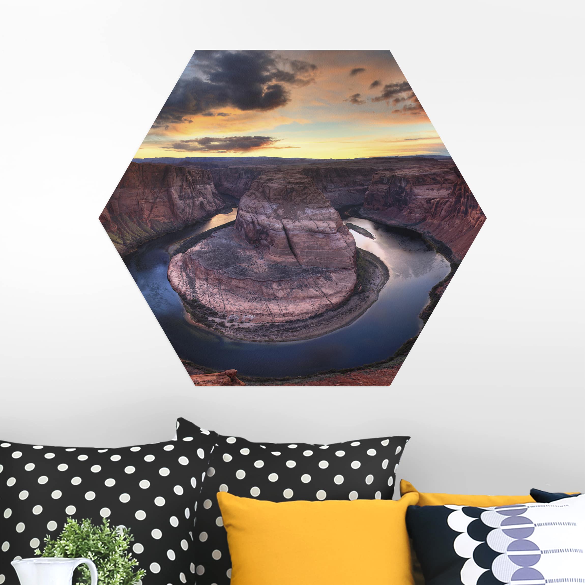 Hexagon-Alu-Dibond Bild Colorado River Glen Canyon