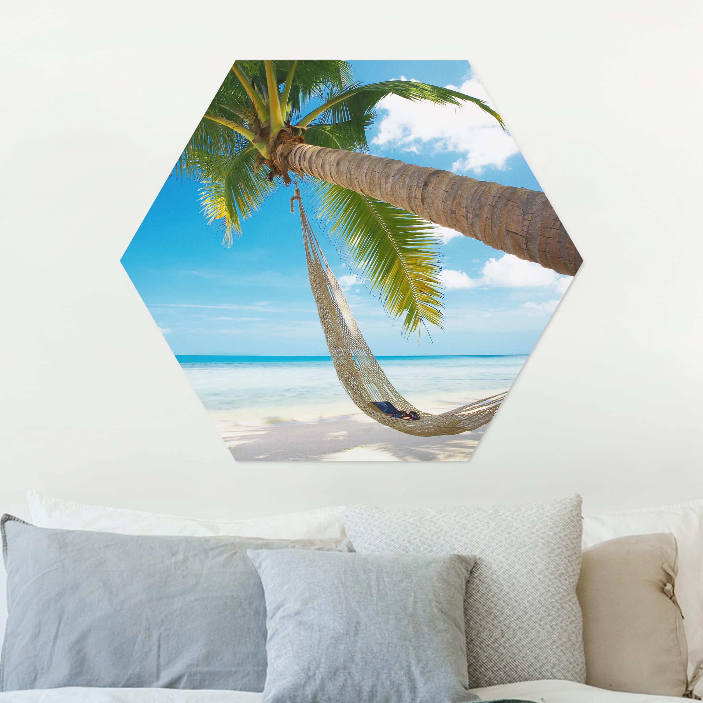 Hexagon-Alu-Dibond Bild Relaxing Day