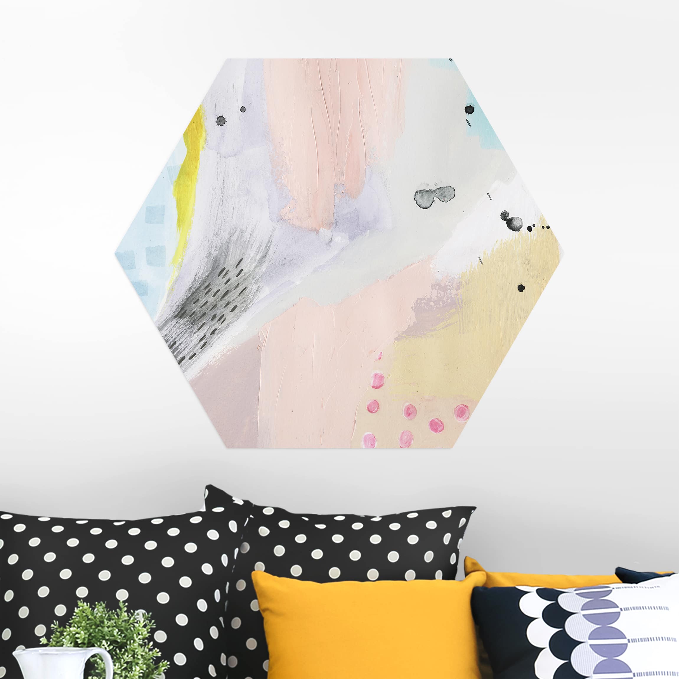 Hexagon-Alu-Dibond Bild Verschwommener Tagesanbruch IV