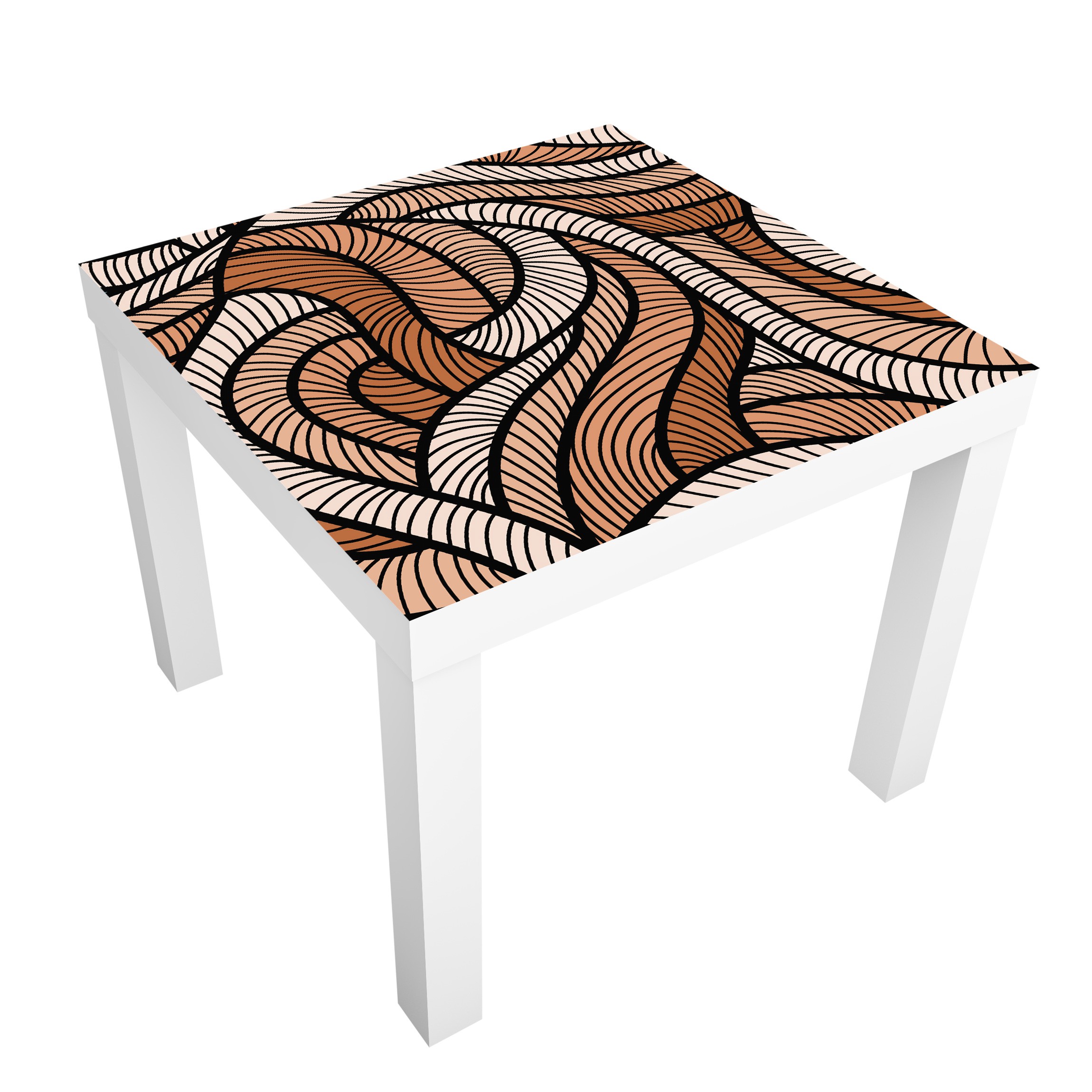 Möbelfolie für IKEA Lack Holzschnitt in braun