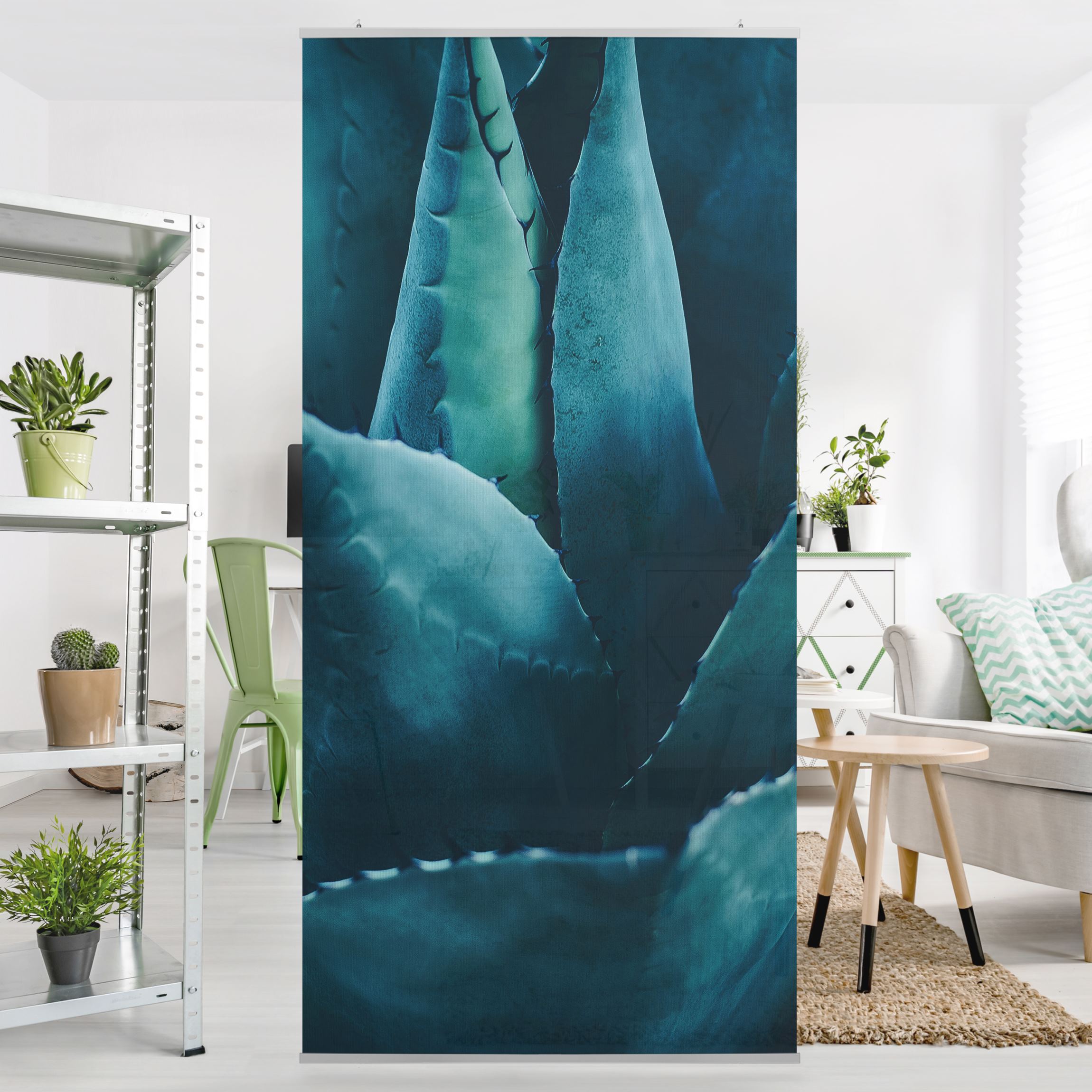 Raumteiler Sukkulente Petrol I