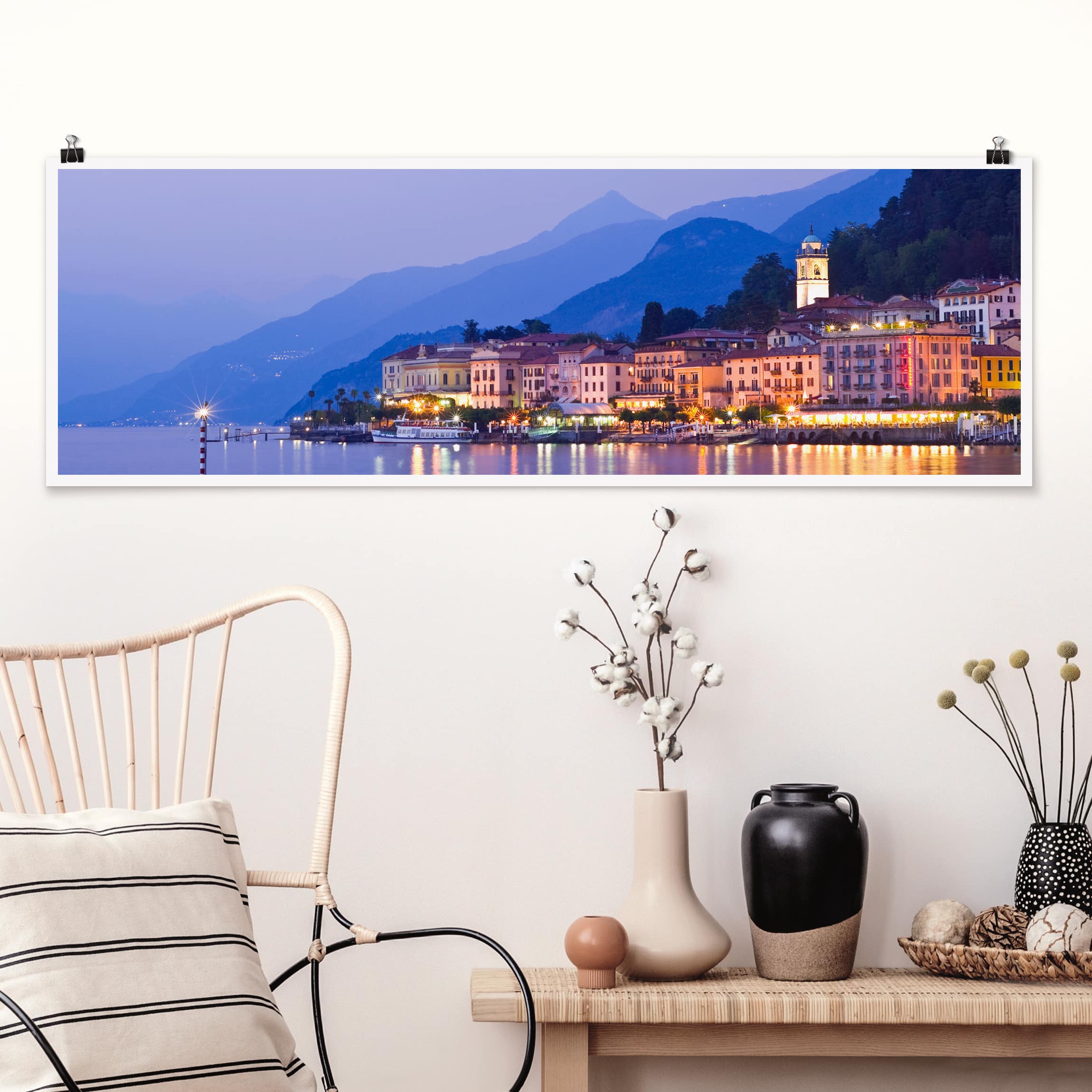 Panorama Poster Bellagio am Comer See