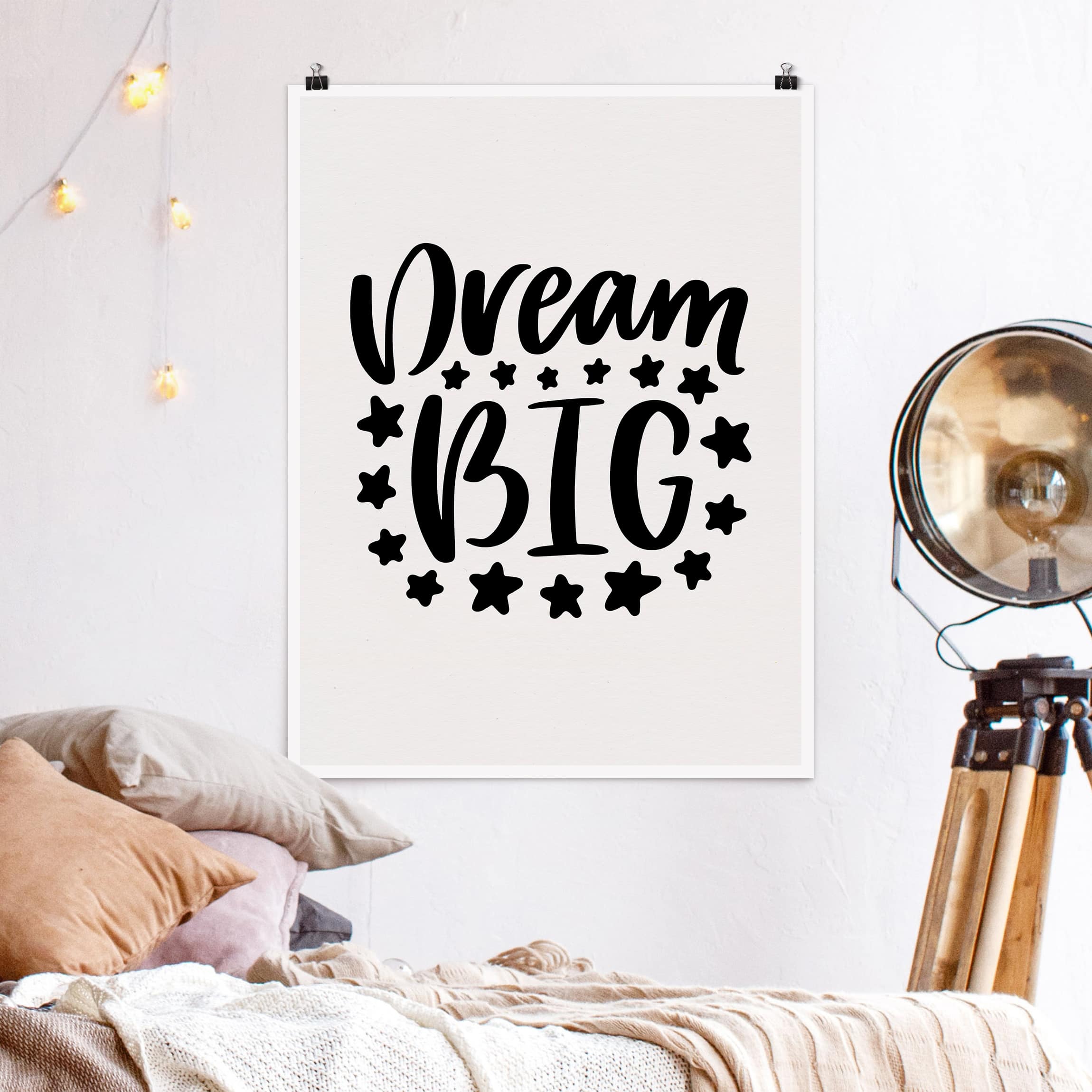 Poster Spruch Dream big