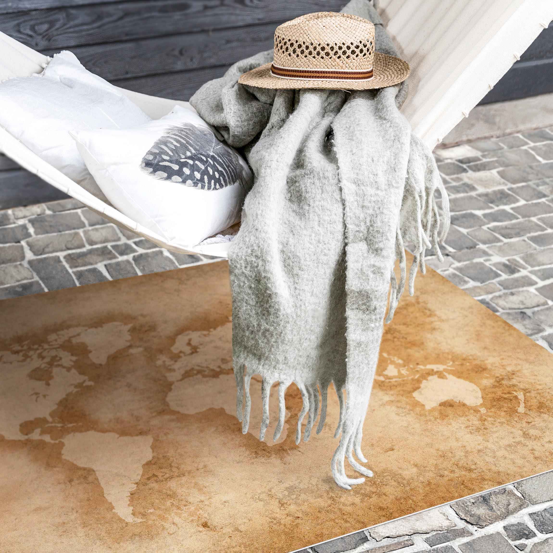 Vinylteppich Antike Weltkarte