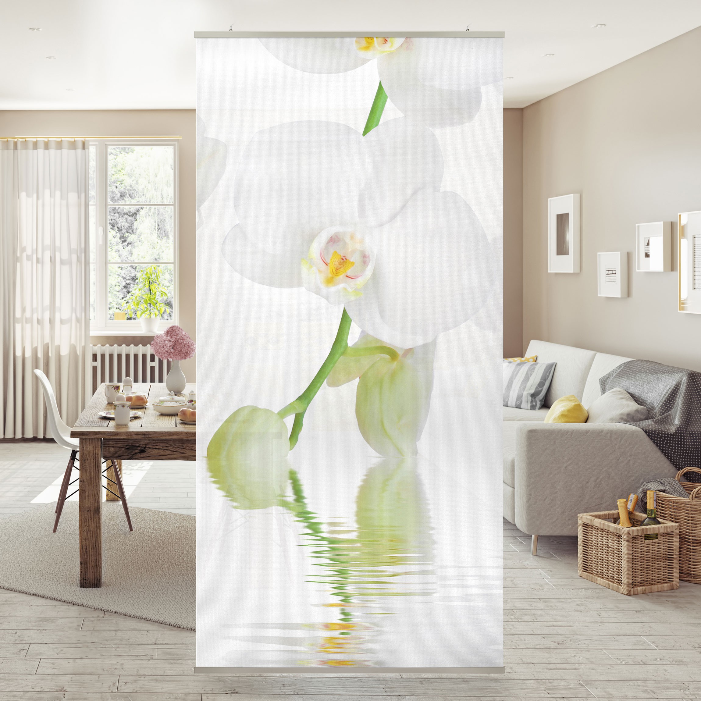 Raumteiler Wellness Orchidee - Weiße Orchidee