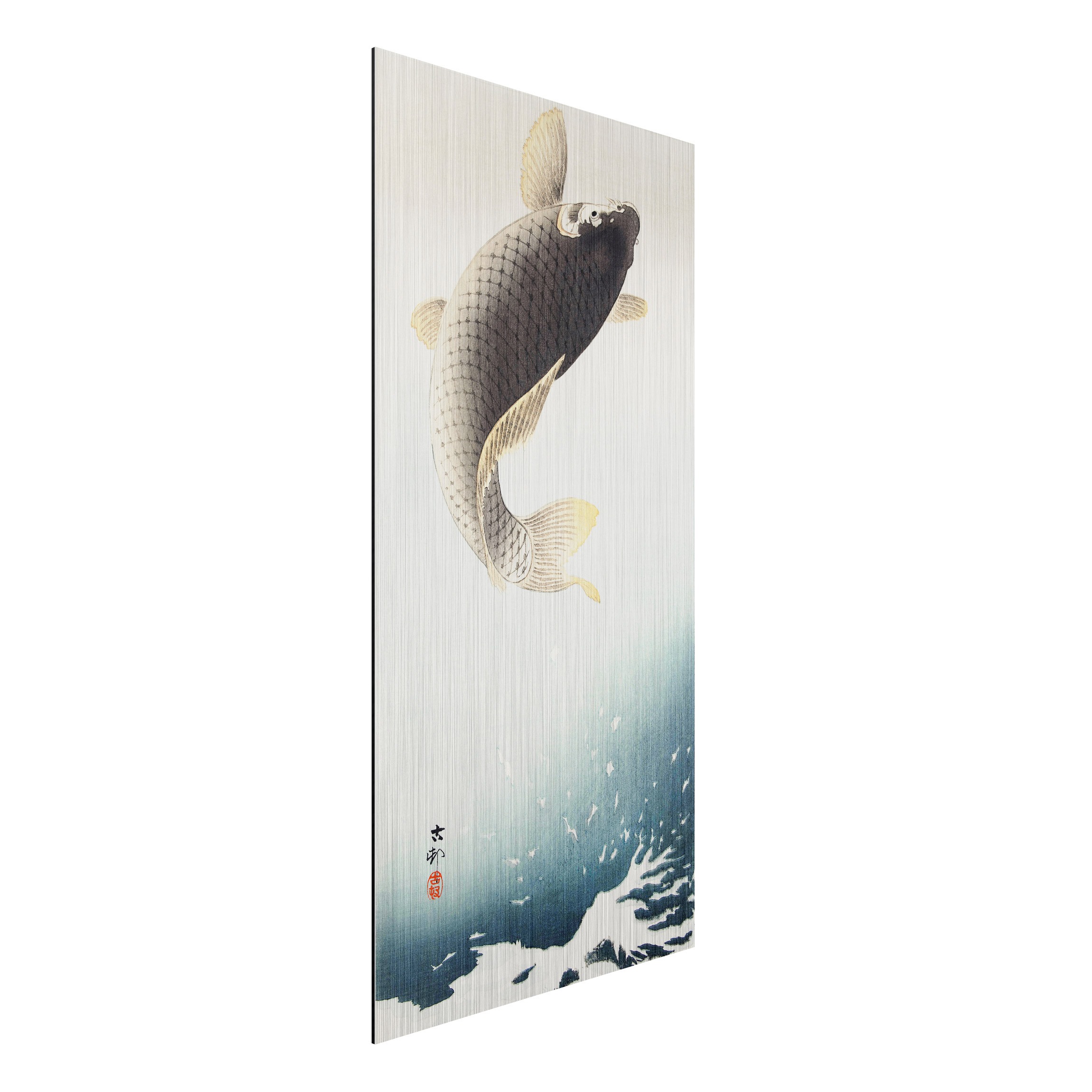 Alu-Dibond Bild Vintage Illustration Asiatische Fische II