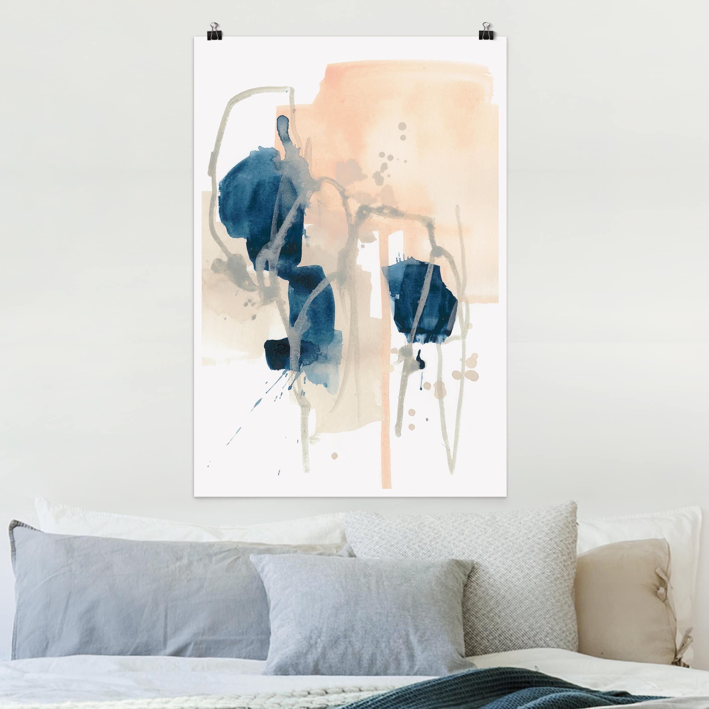 Poster - Hochformat Azurit I