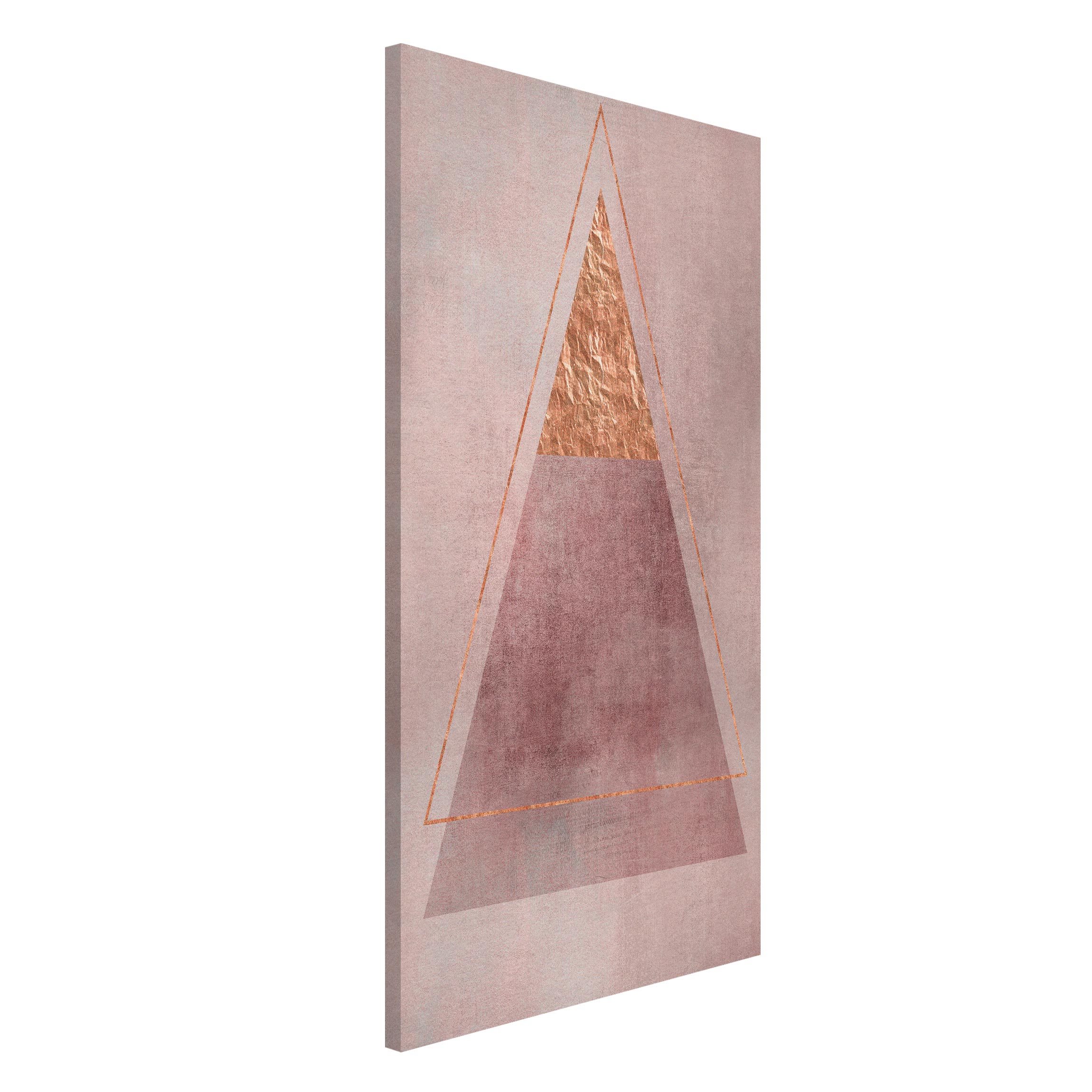 Magnettafel Geometrie in Rosa und Gold II