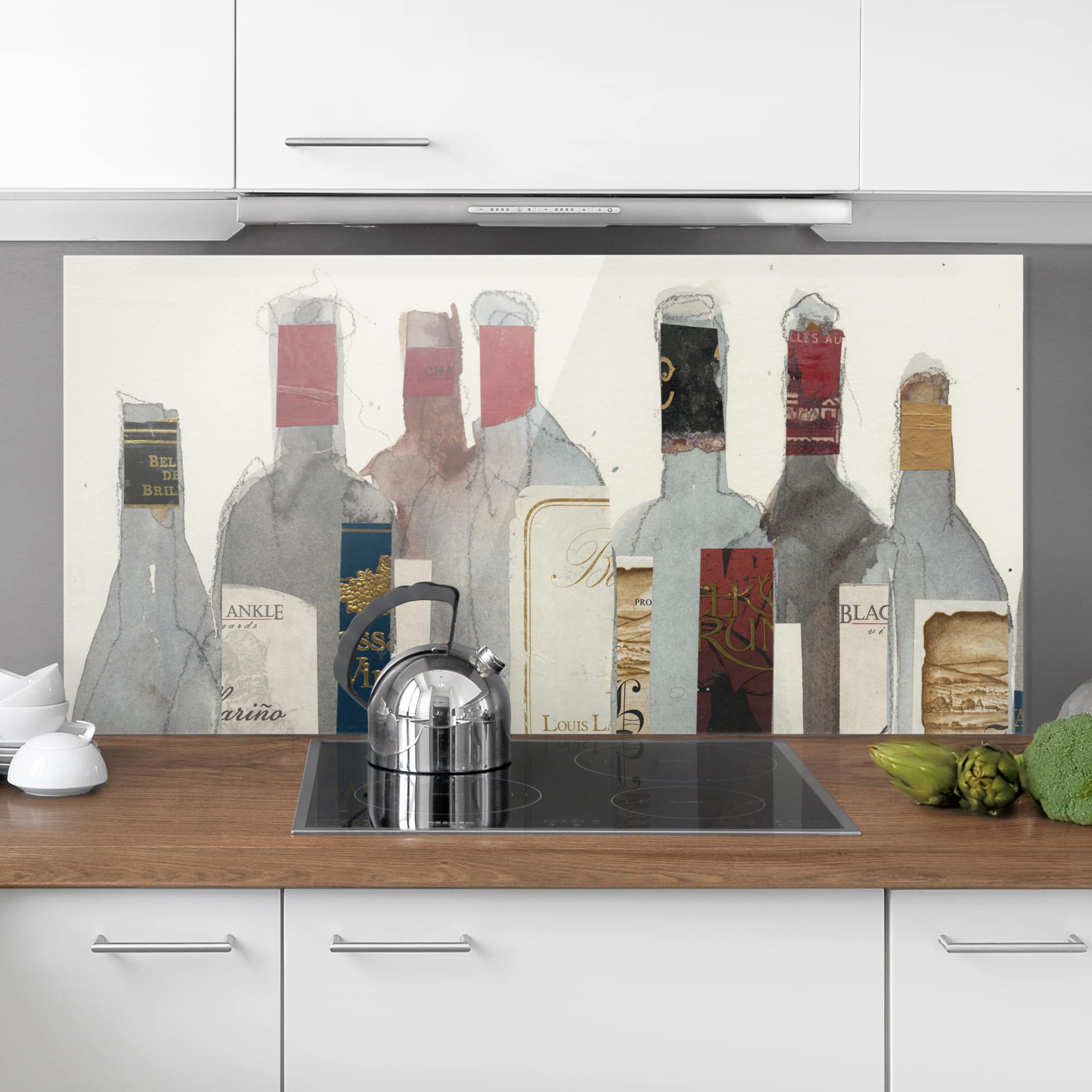 Glas Spritzschutz - Querformat 2:1 Wein & Spirituosen I