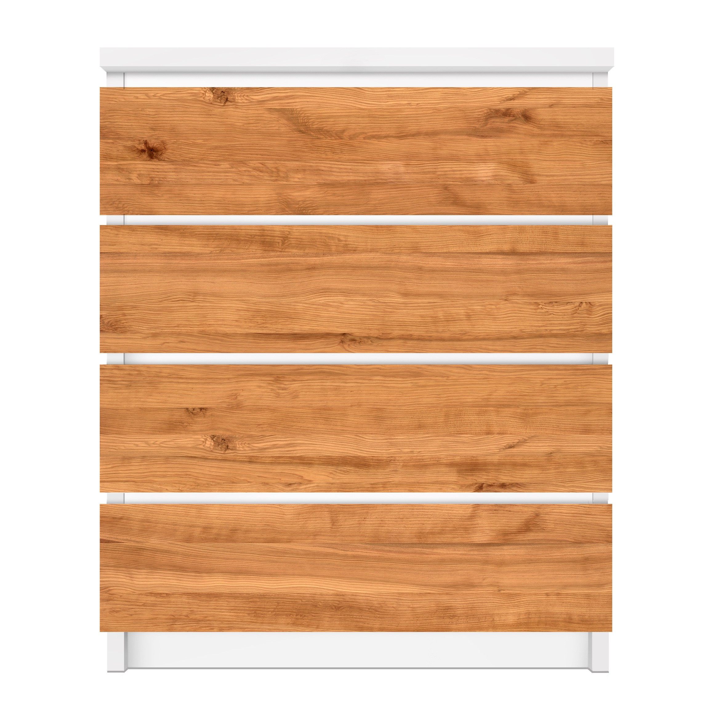Möbelfolie für IKEA Malm Kommode 4 Schubladen Libanon Zeder