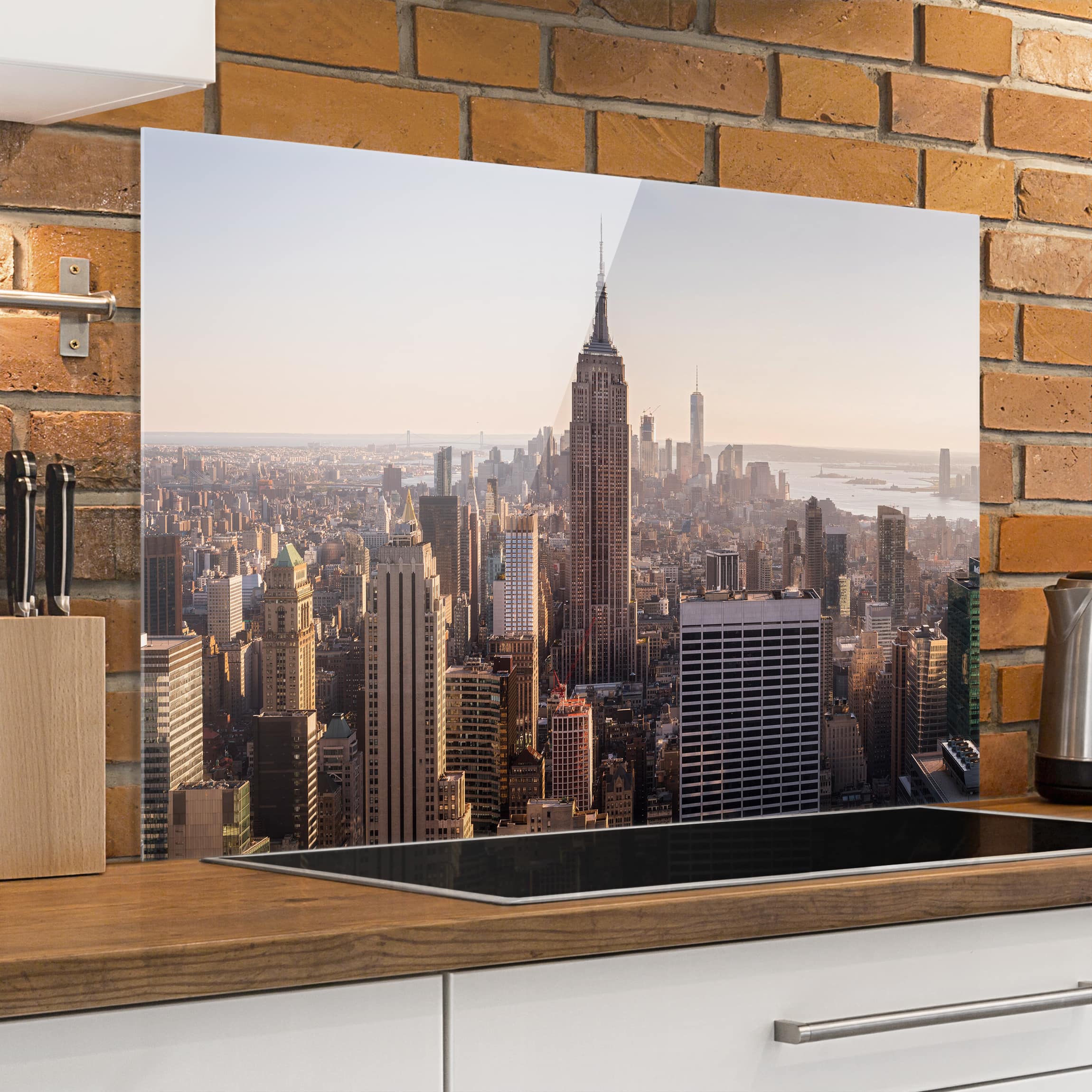 Glas Spritzschutz - Querformat 3:2 Blick vom Top of the Rock