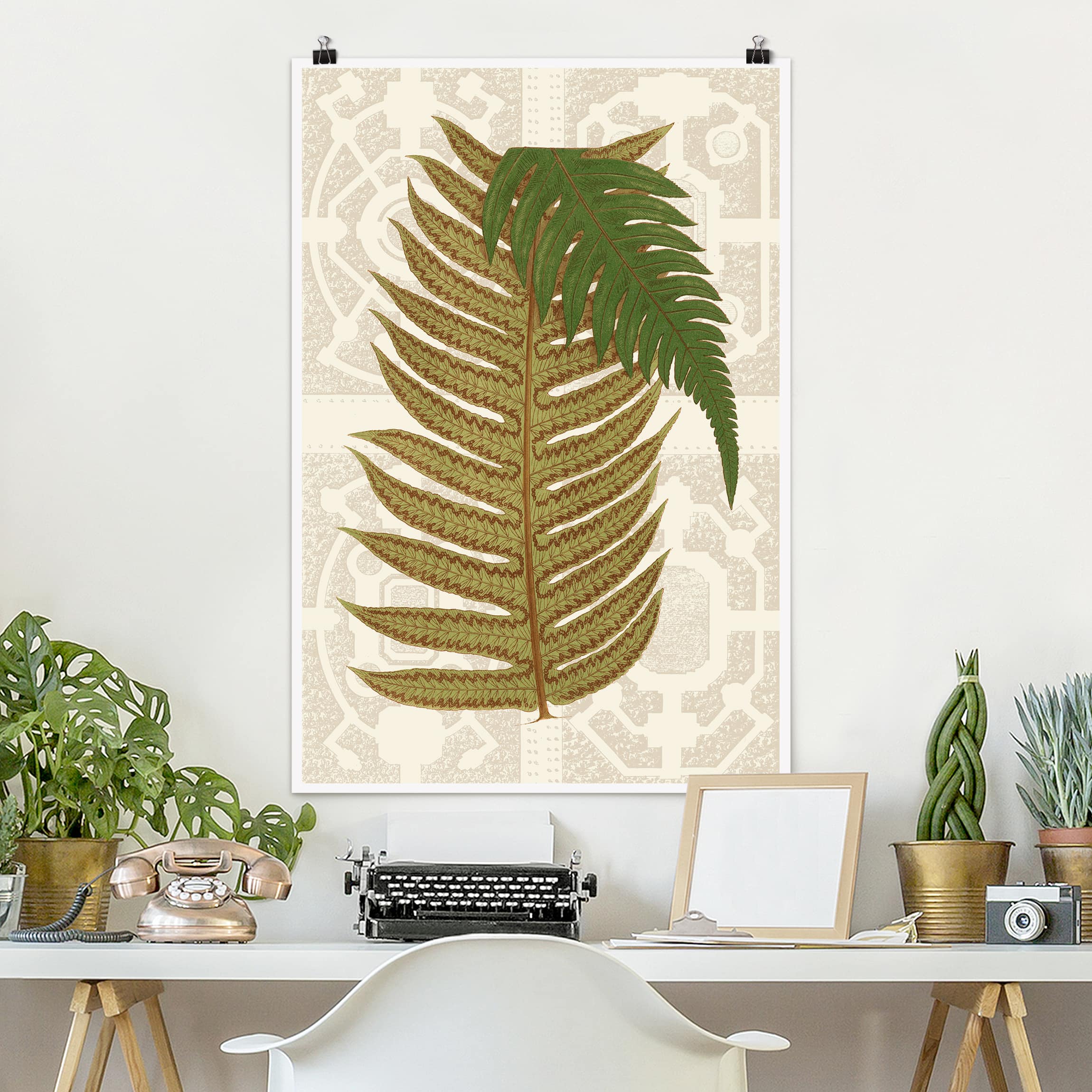 Poster - Hochformat Farne des Gartens II
