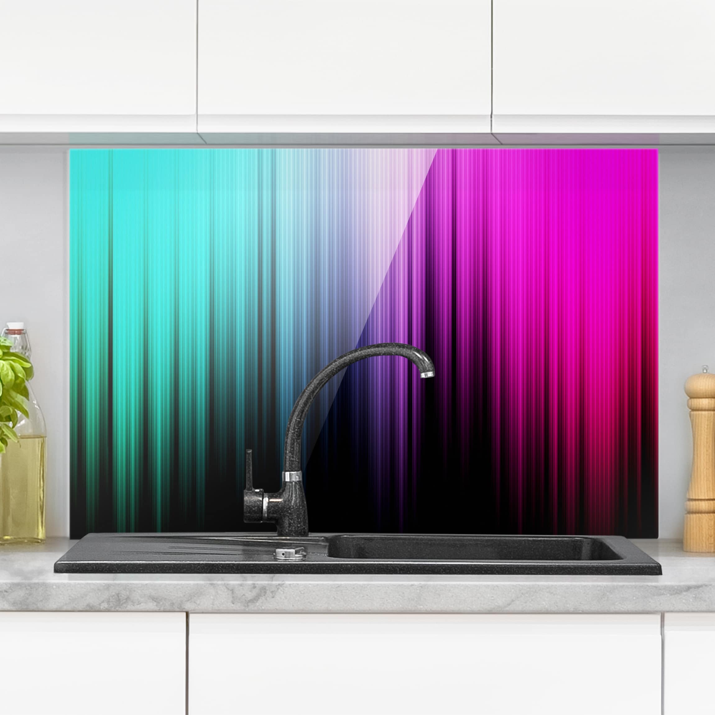 Glas Spritzschutz - Querformat 3:2 Rainbow Display