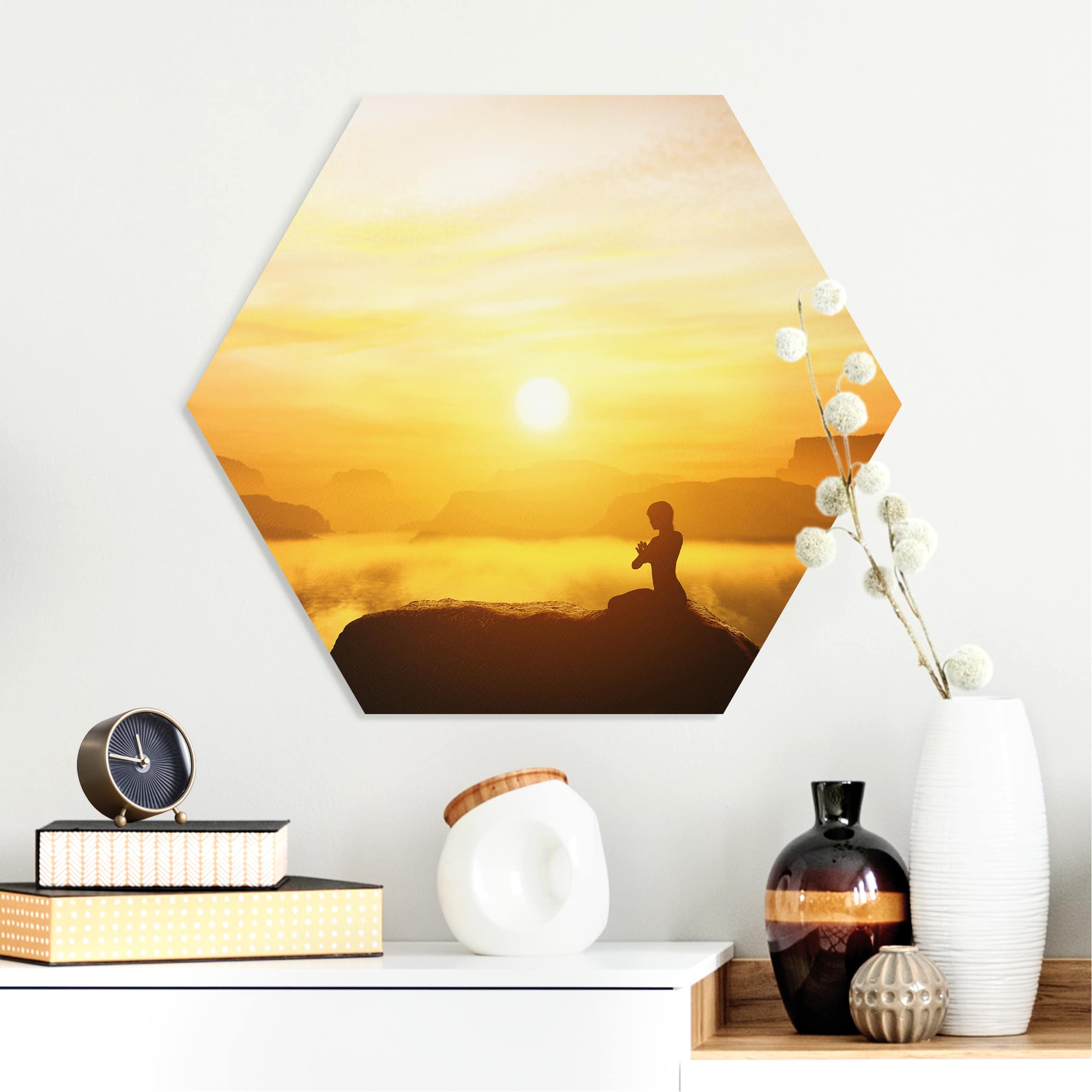 Hexagon-Forexbild Yoga Meditation