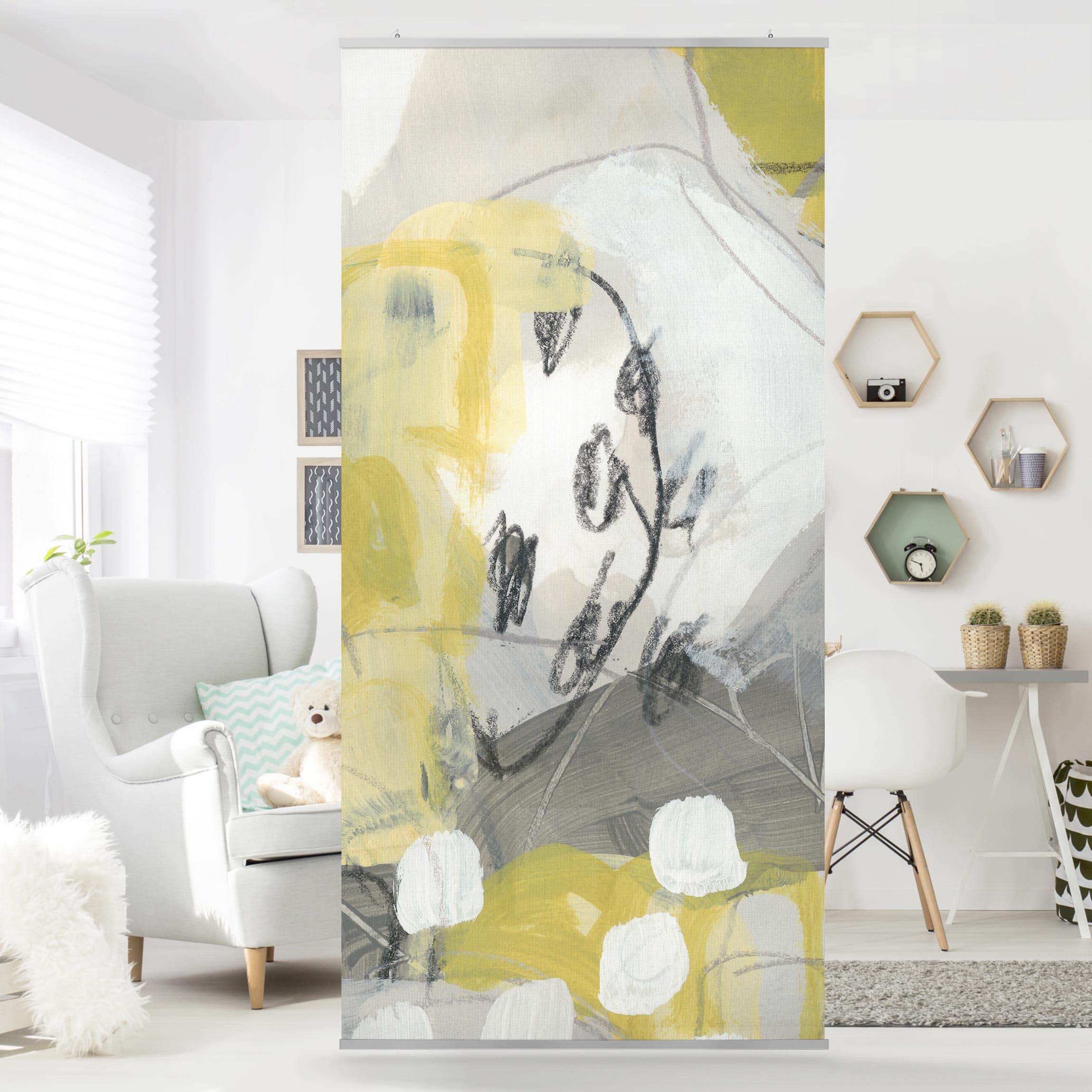 Raumteiler Zitronen im Nebel III