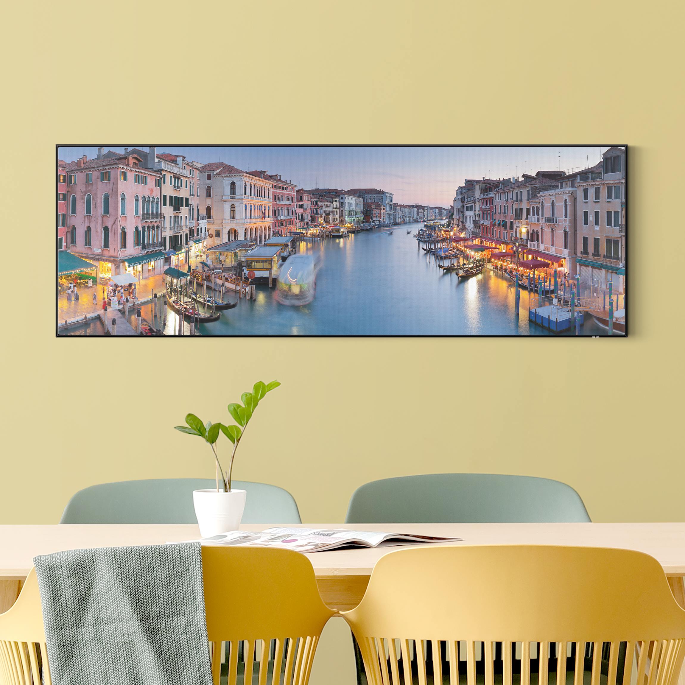 Wechselbild Abendstimmung auf Canal Grande in Venedig
