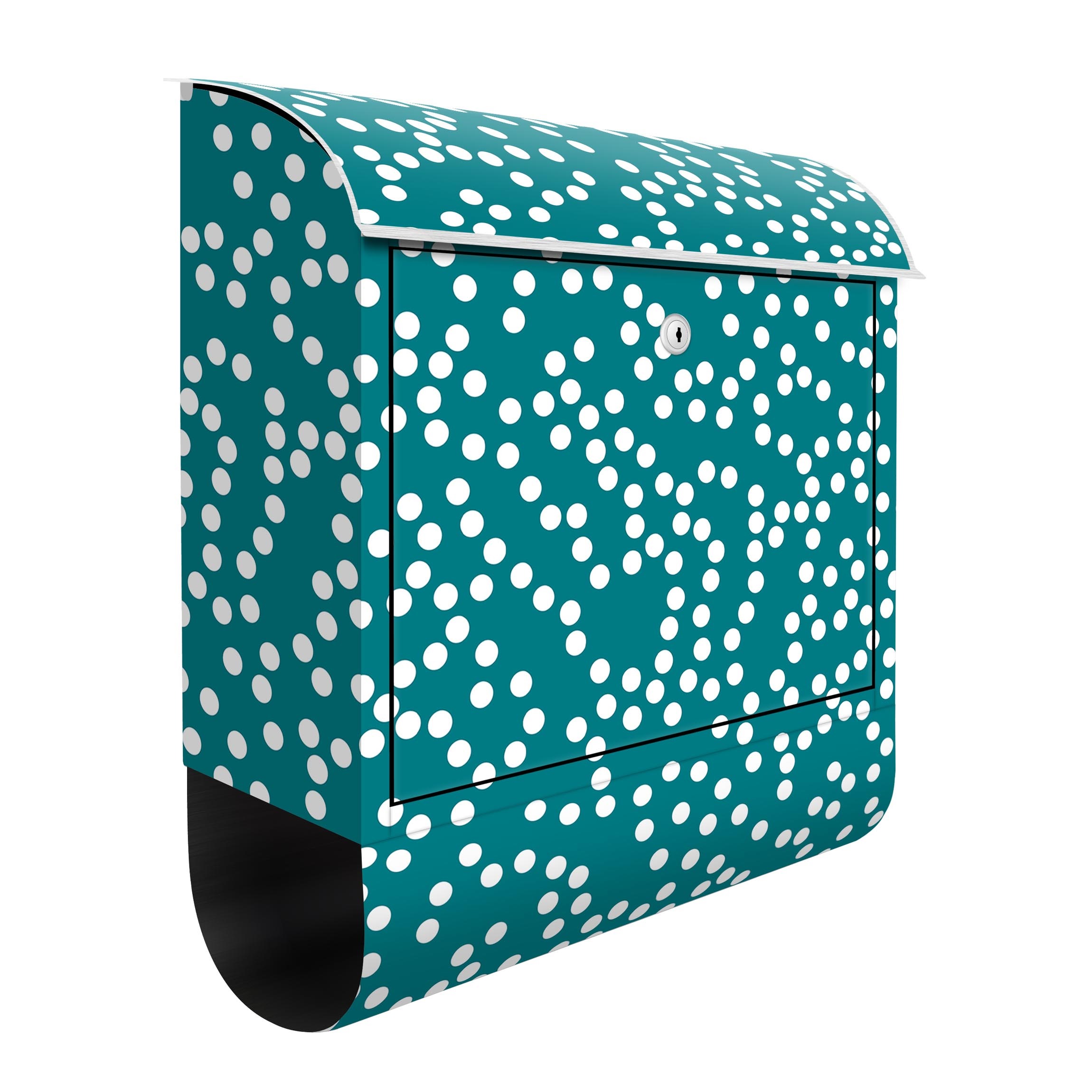 Briefkasten Aborigine Punktmuster Blaugrün